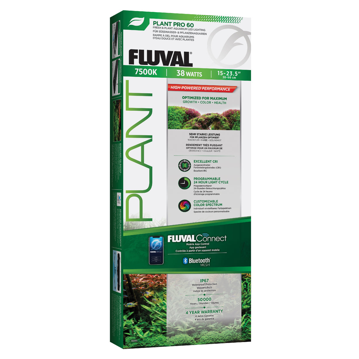 Fluval - Iluminación LED Plant PRO 4.0 de 38W (38,4-60 cm)