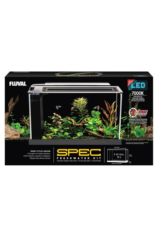 Fluval - Acuario SPEC Nano Negro de 19 litros