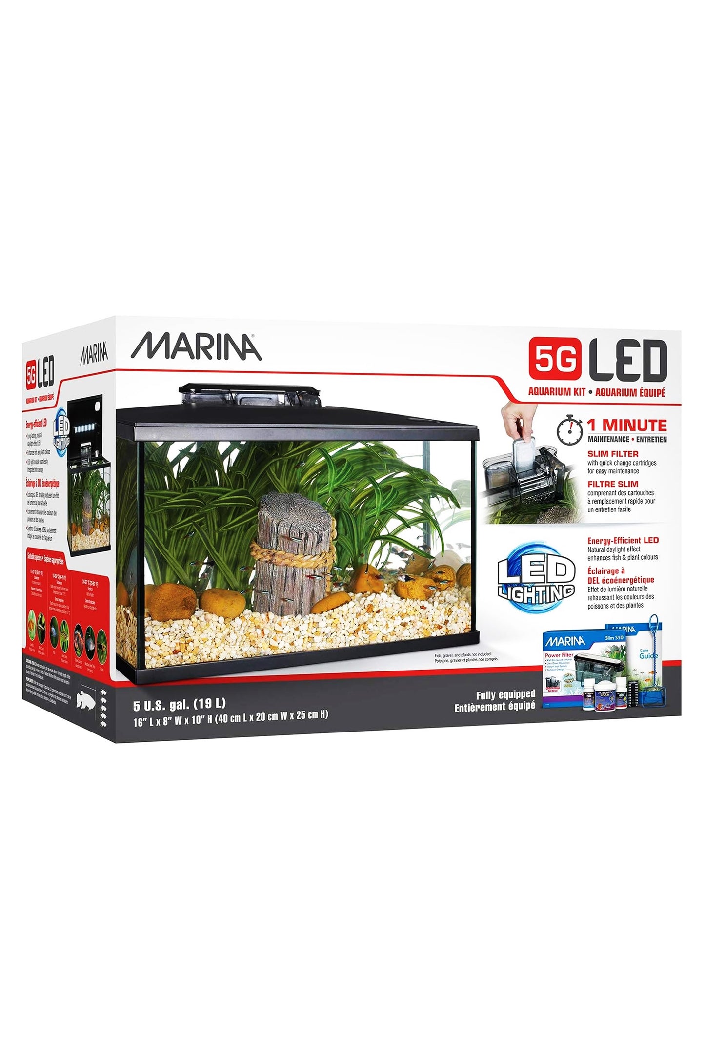 Acuario Marina LED KIT 5G de 20 litros