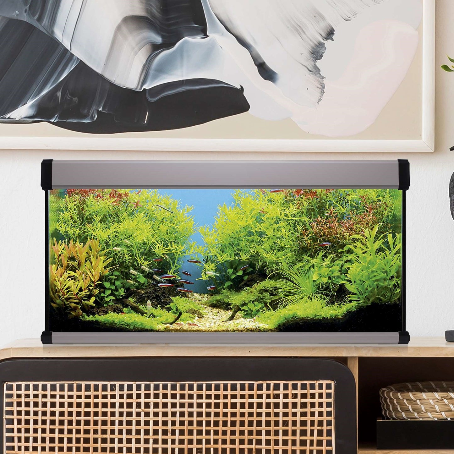 Kit AquaLUX PRO 130 - Acuario de 130 litros Plateado