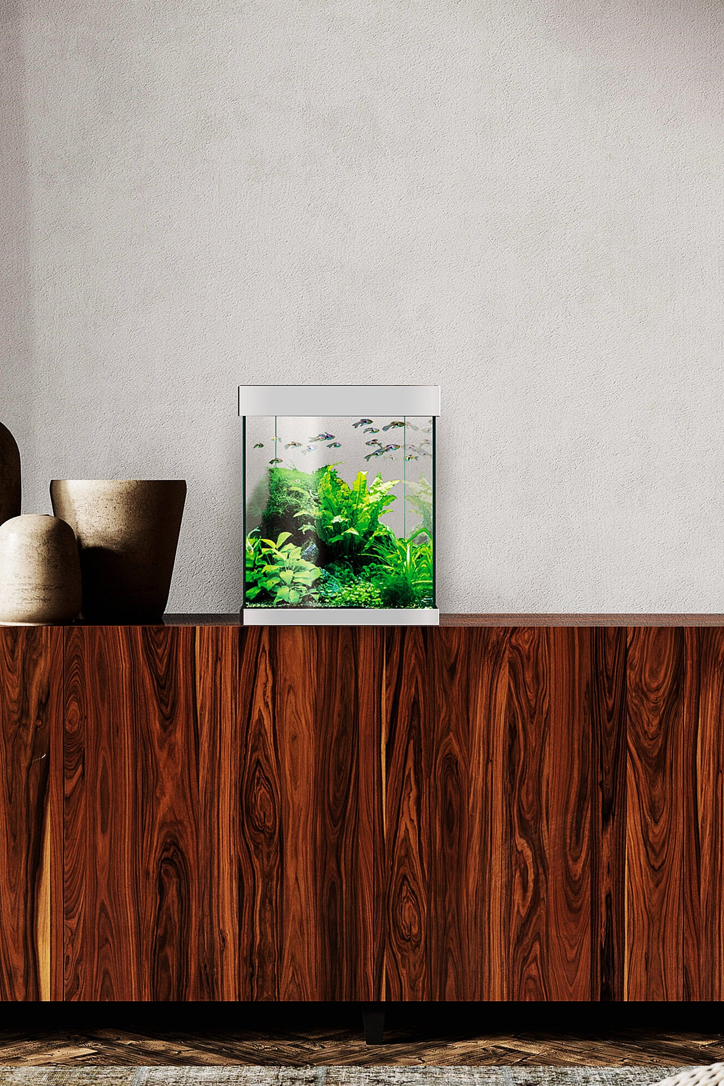 Acuario Kit Nano AquaLED Crystal 10 de 10 litros en Blanco