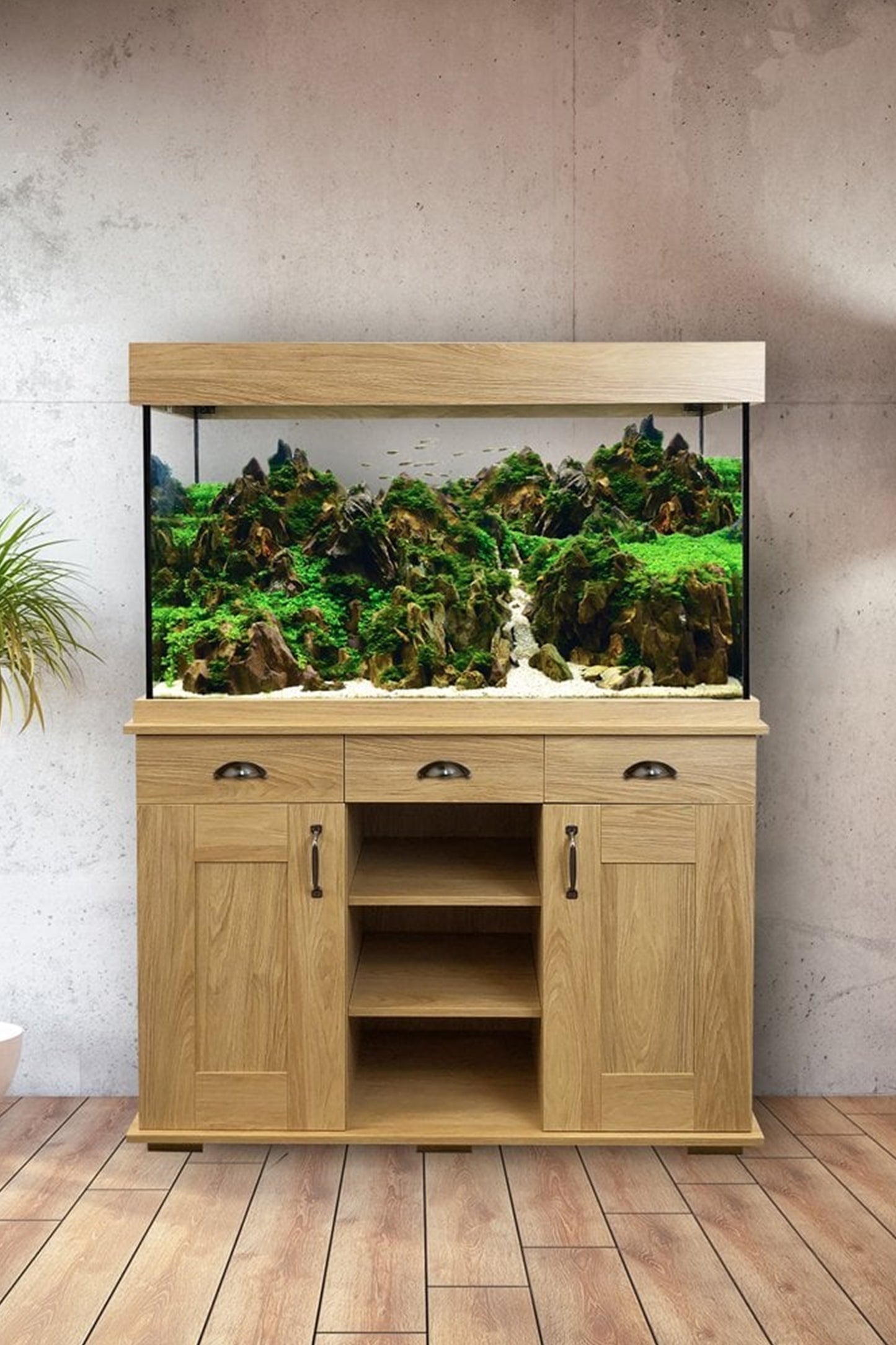 Acuario Fluval Shaker 345 litros en Roble
