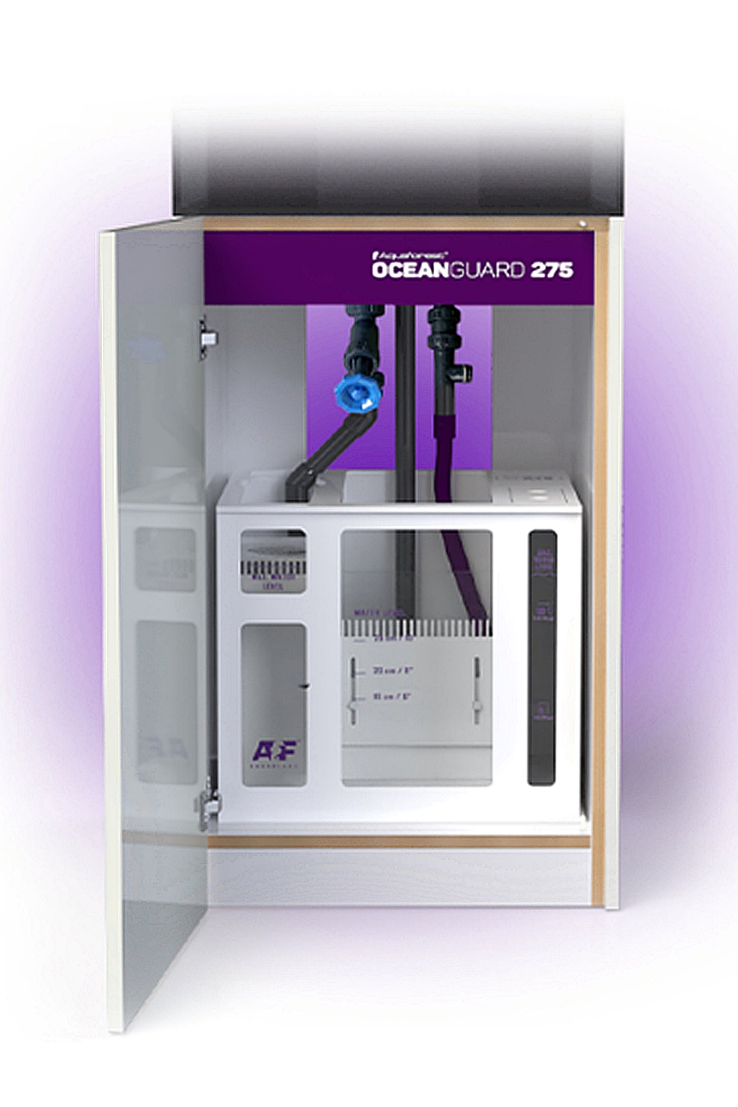 Acuario OCEAN GUARD 275 con mueble estilo CARBON