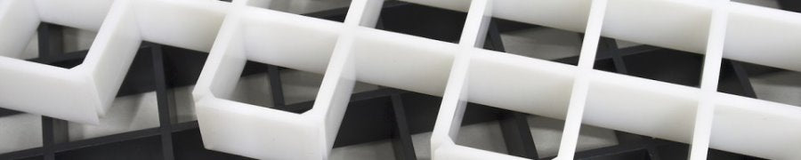 REJILLAS TIPO "RESOPAL" 300x600 mm. BLANCA (10 u.) -