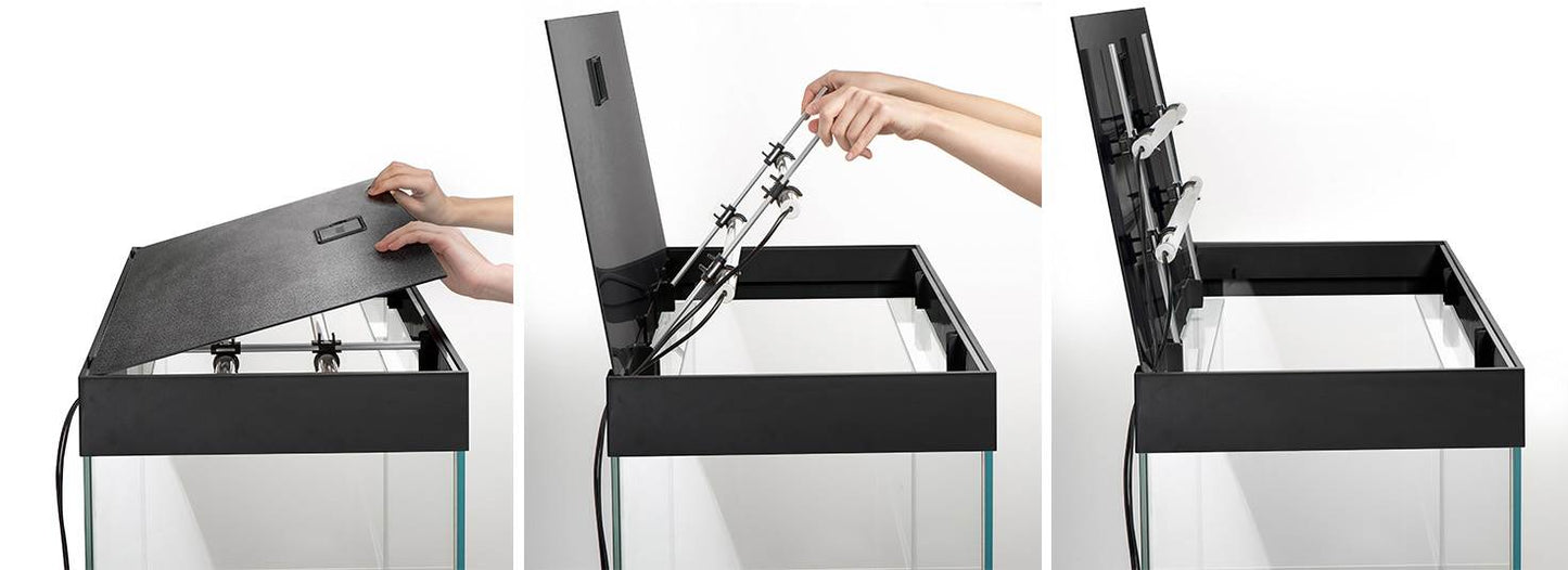 Acuario Optiset 240 litros con mueble Negro