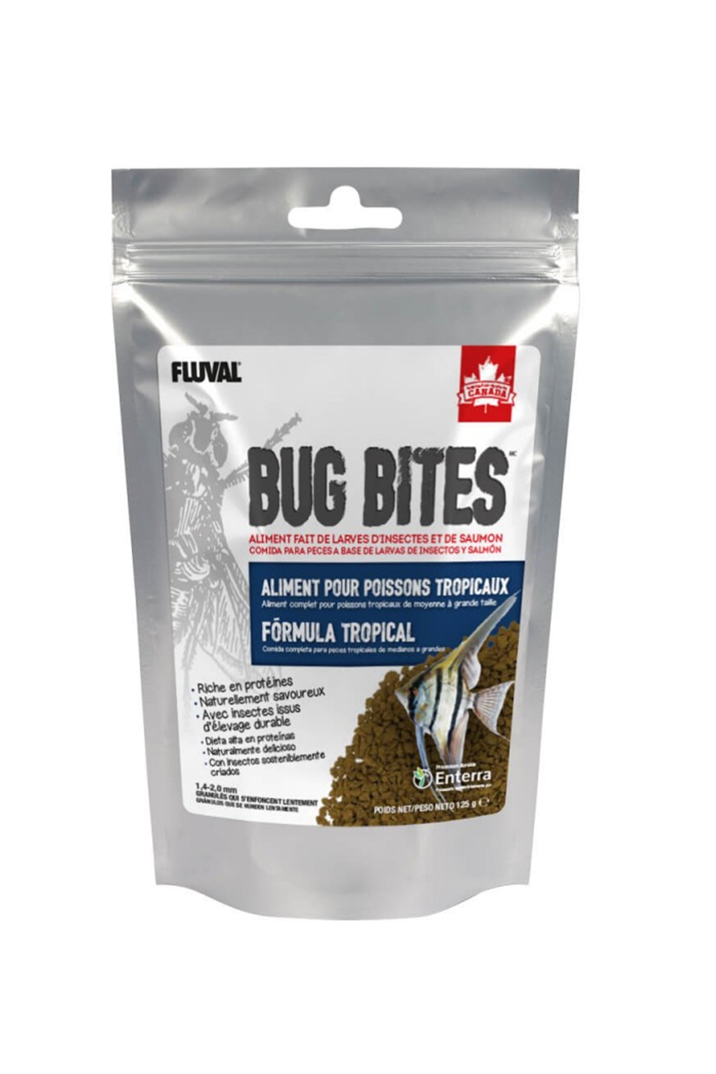 Fluval - Bug Bites Tropical Gránulo, 125G