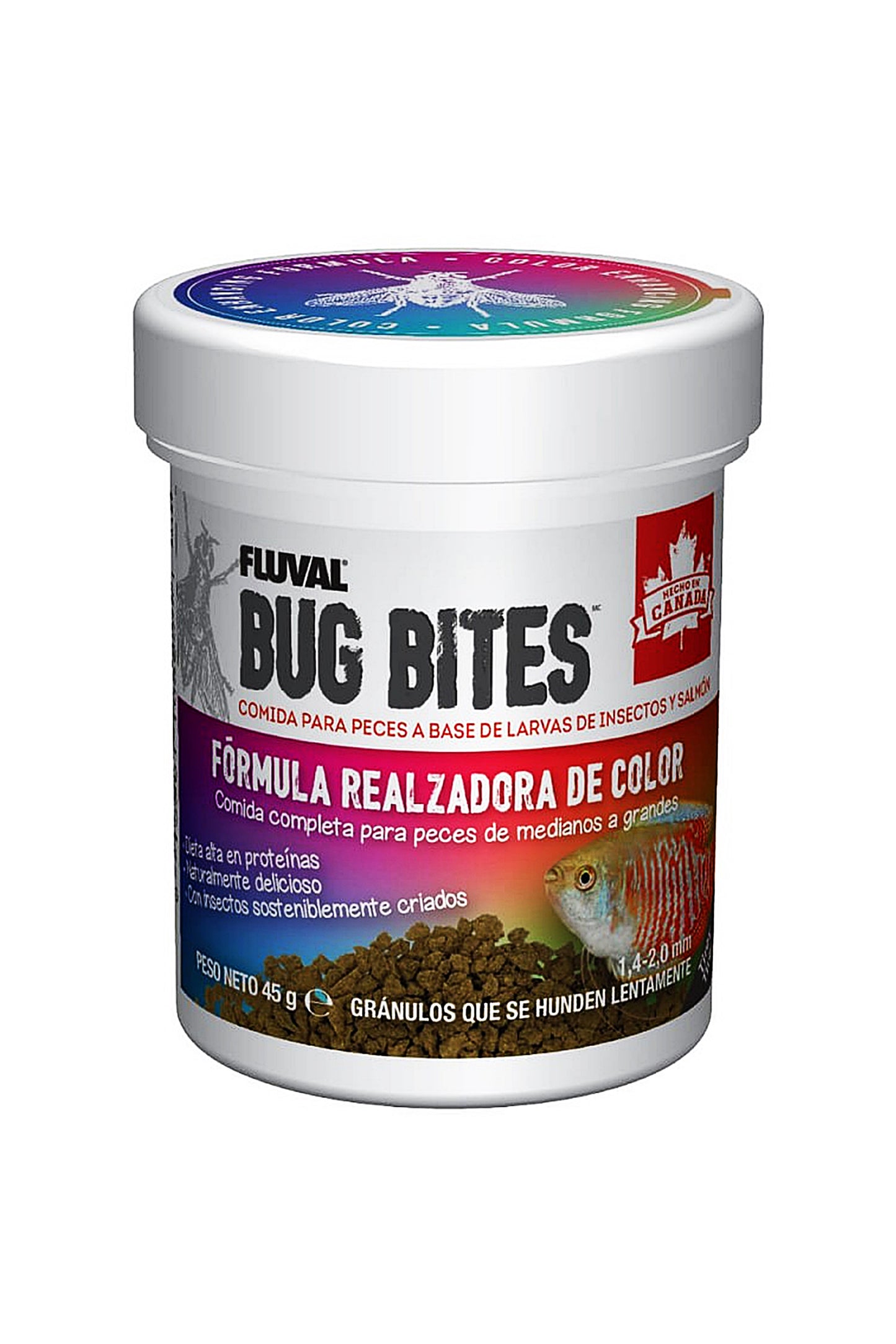 Fluval - Bug Bites Color Granulado, 45G