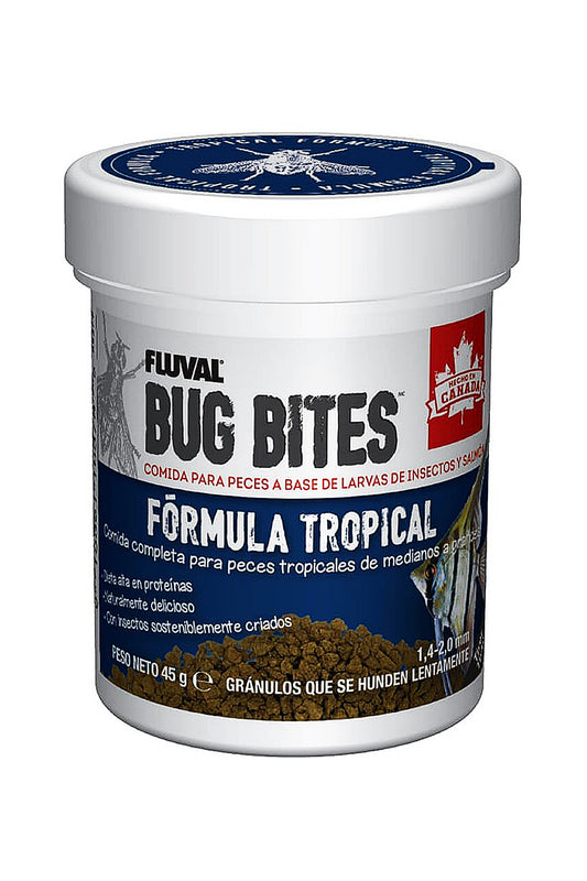 Fluval - Bug Bites Tropical Gránulo, 45G