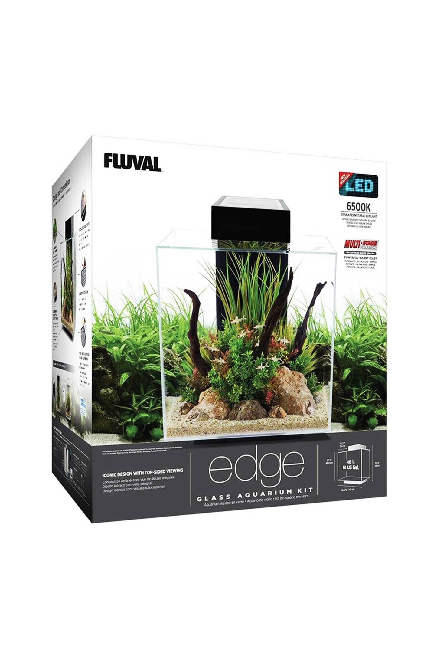 Fluval - Edge Led 2.0 Nano Acuario Blanco - 23L