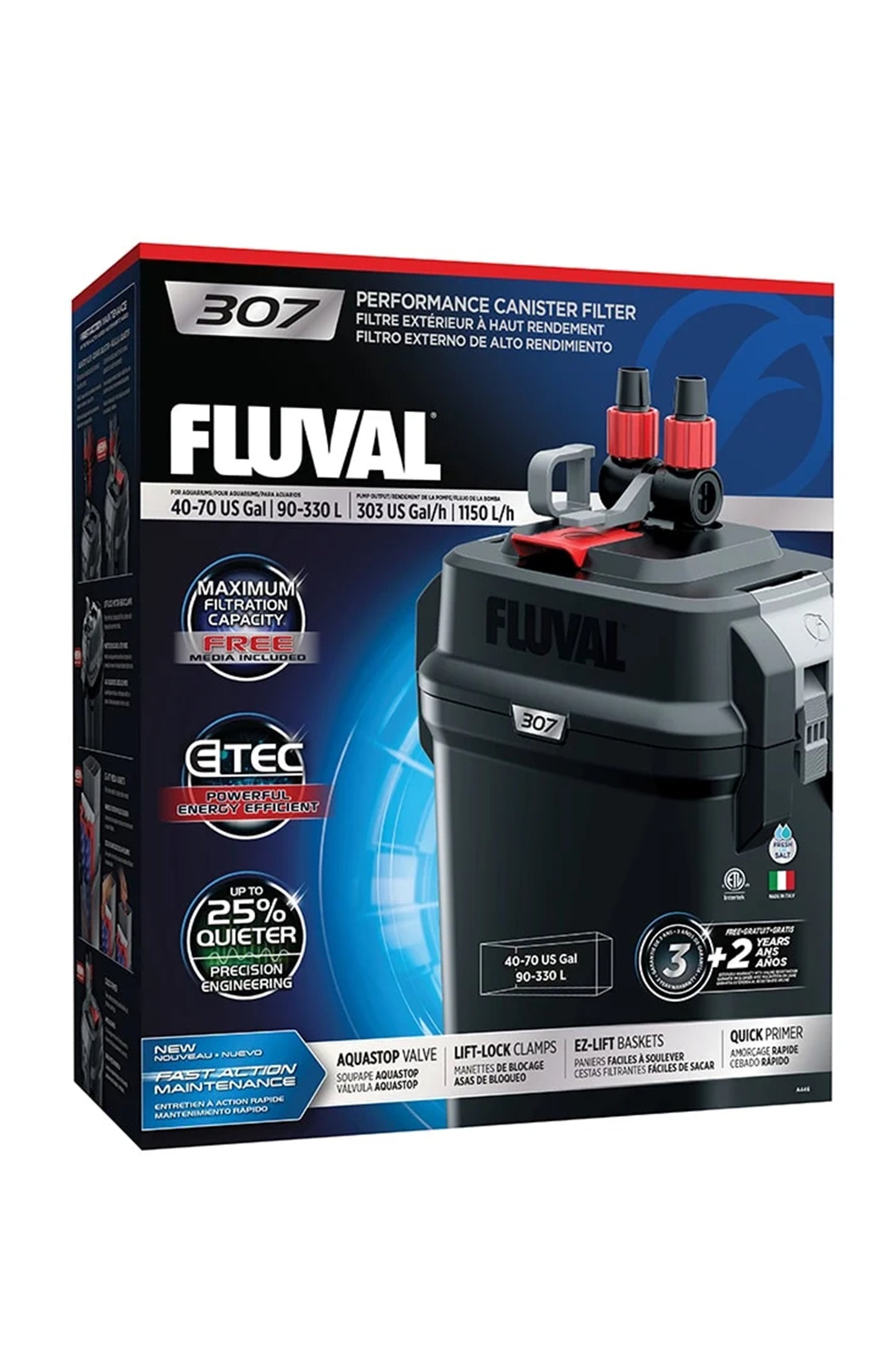 Filtro Externo Fluval 307 (hasta 330 litros)