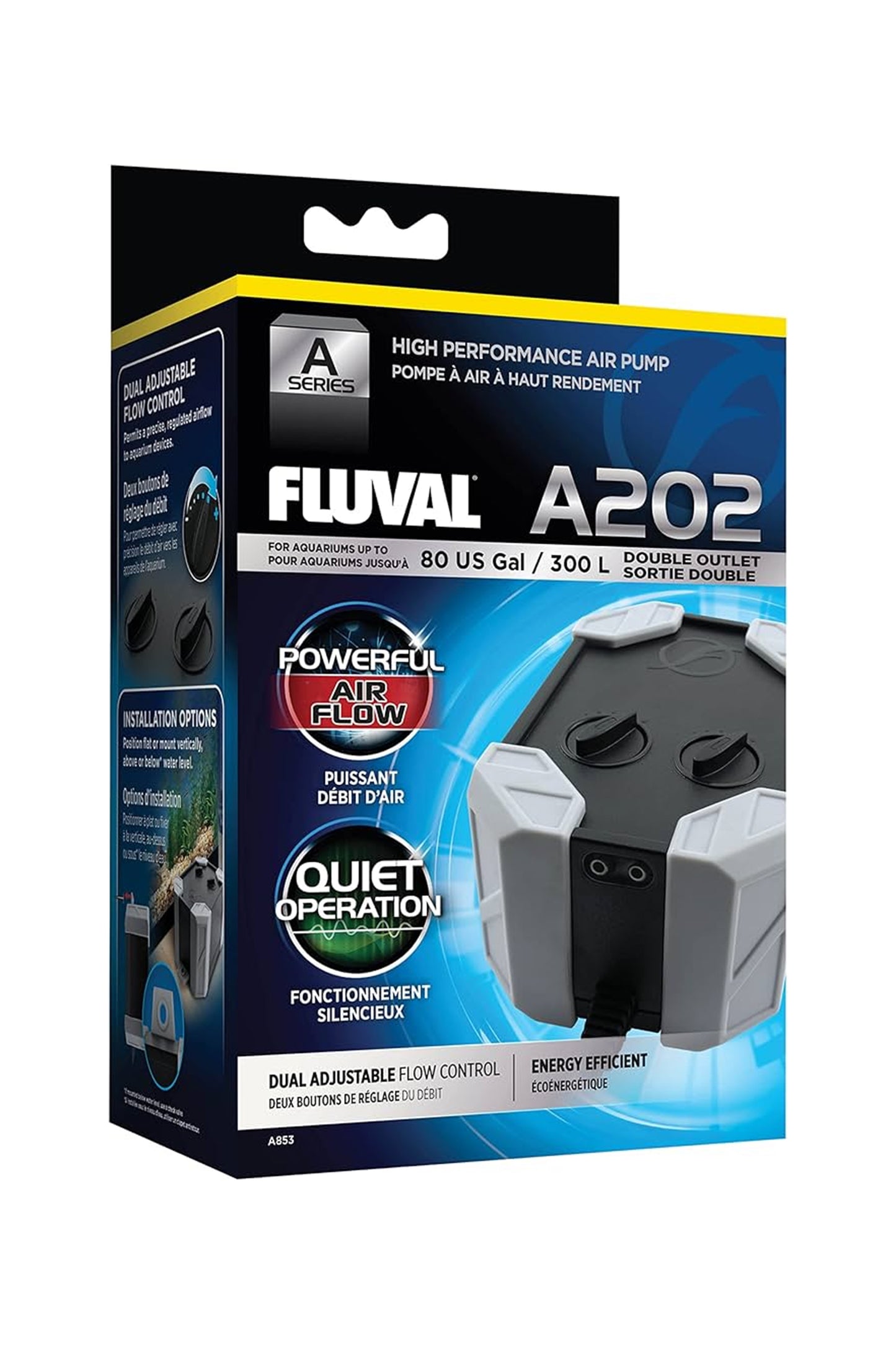 Fluval - Serie A 202 Bomba de Aire, 300L