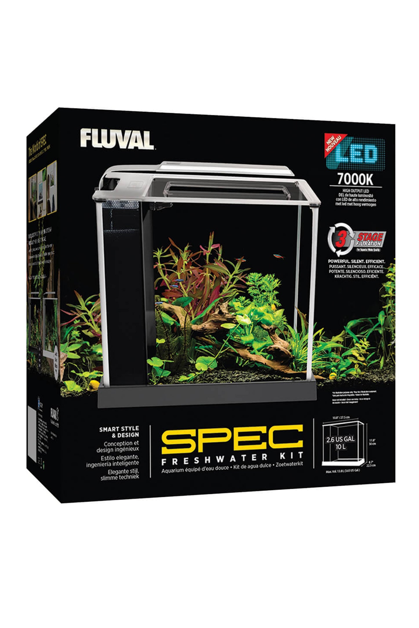 Fluval - Spec Nano Acuario Blanco, 10L