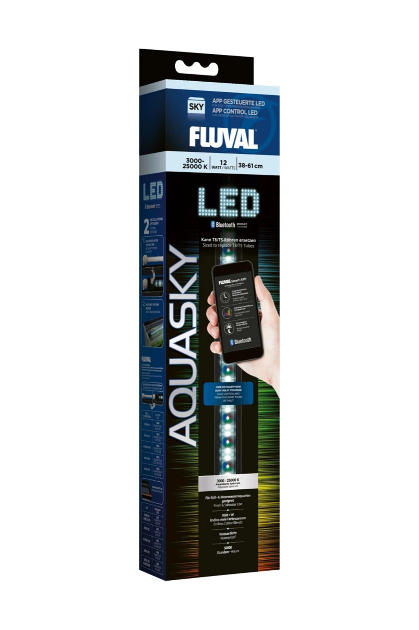 Fluval - Aquasky Led Bluetooth, 12W, 38-61cm