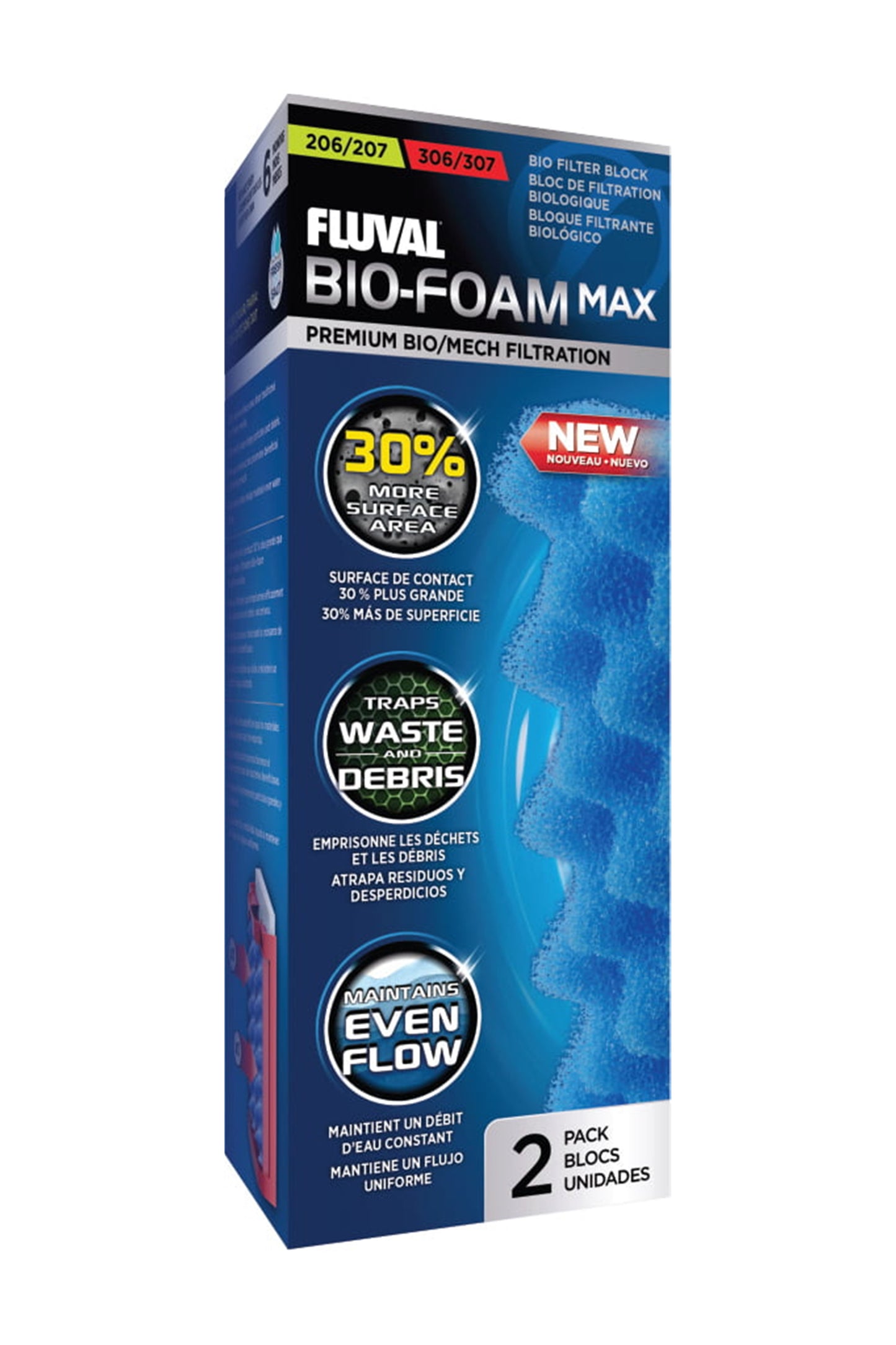 Fluval - Bio-Foam Max Blue 207/307 - 2 Einheiten