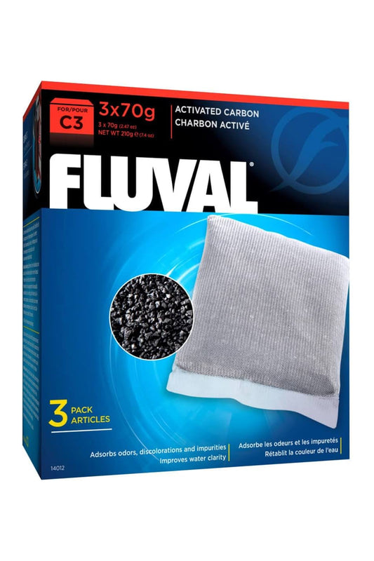 Fluval - Carbón Activado C3 - 3 uds