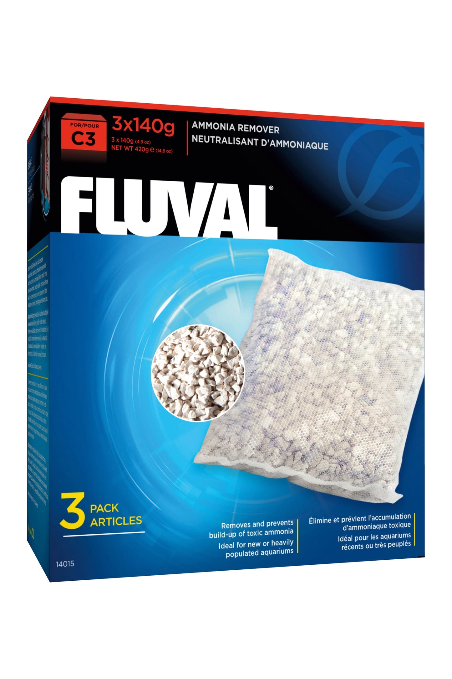 Fluval - Eliminador Amoniaco C3 - 3 uds