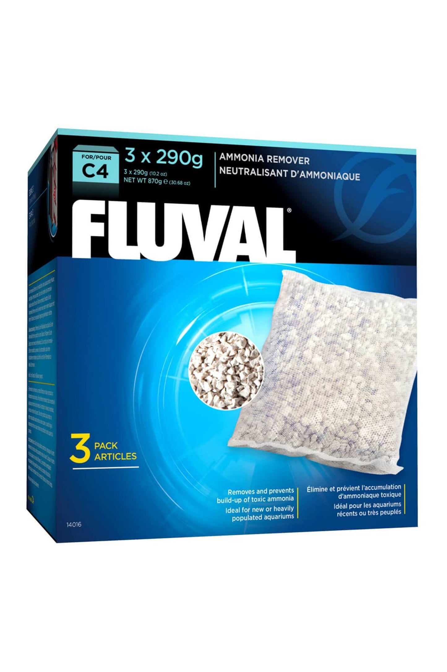 Fluval - Eliminador de Amônia C4 - 3 unidades