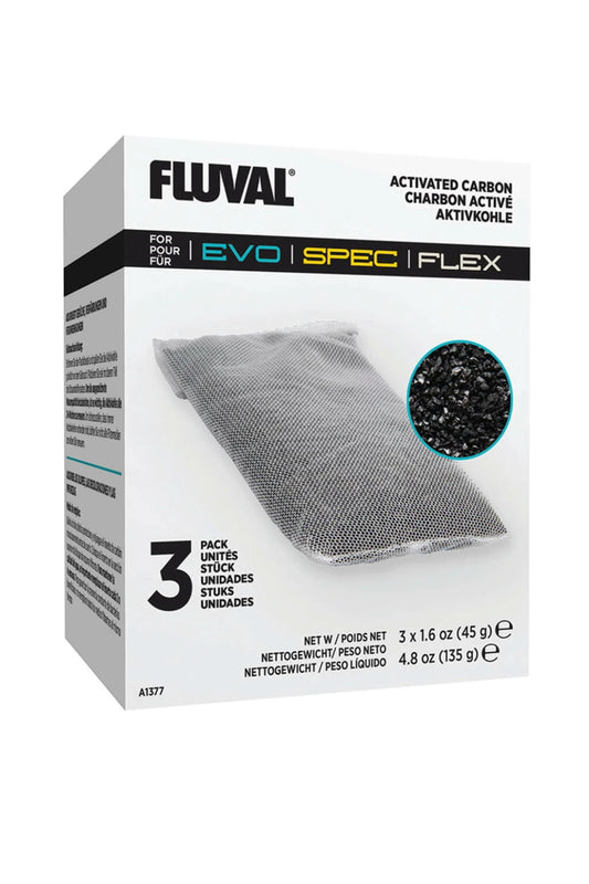 Fluval - Flex/Spec/Evo Carbón - 3 uds