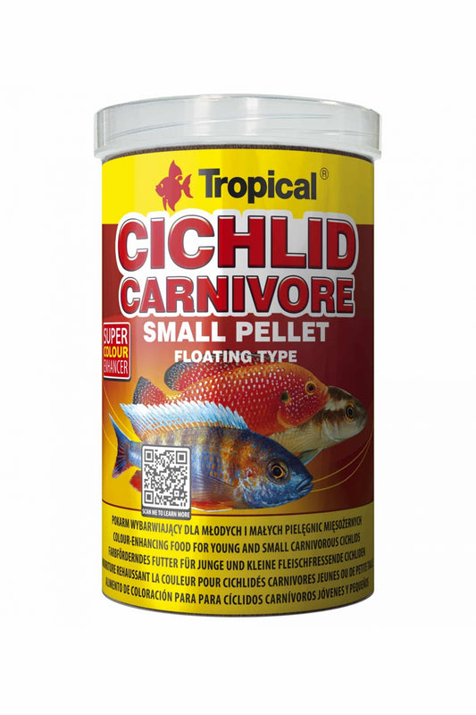 Tropical - Pellets Ciclidos Carnivoros S 250 ml.