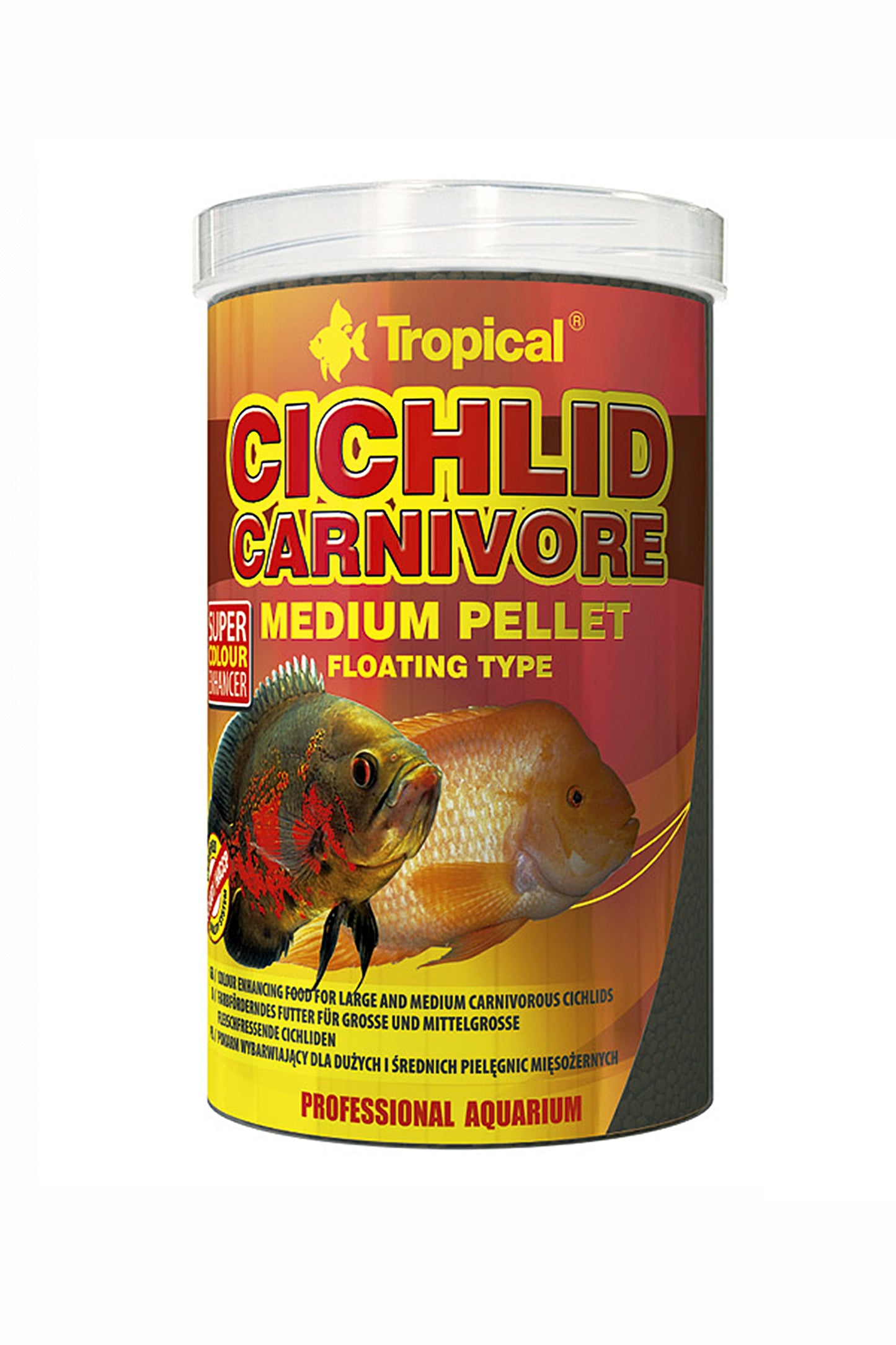 Tropical - Pellets Ciclidos Carnivoros M 500 ml.