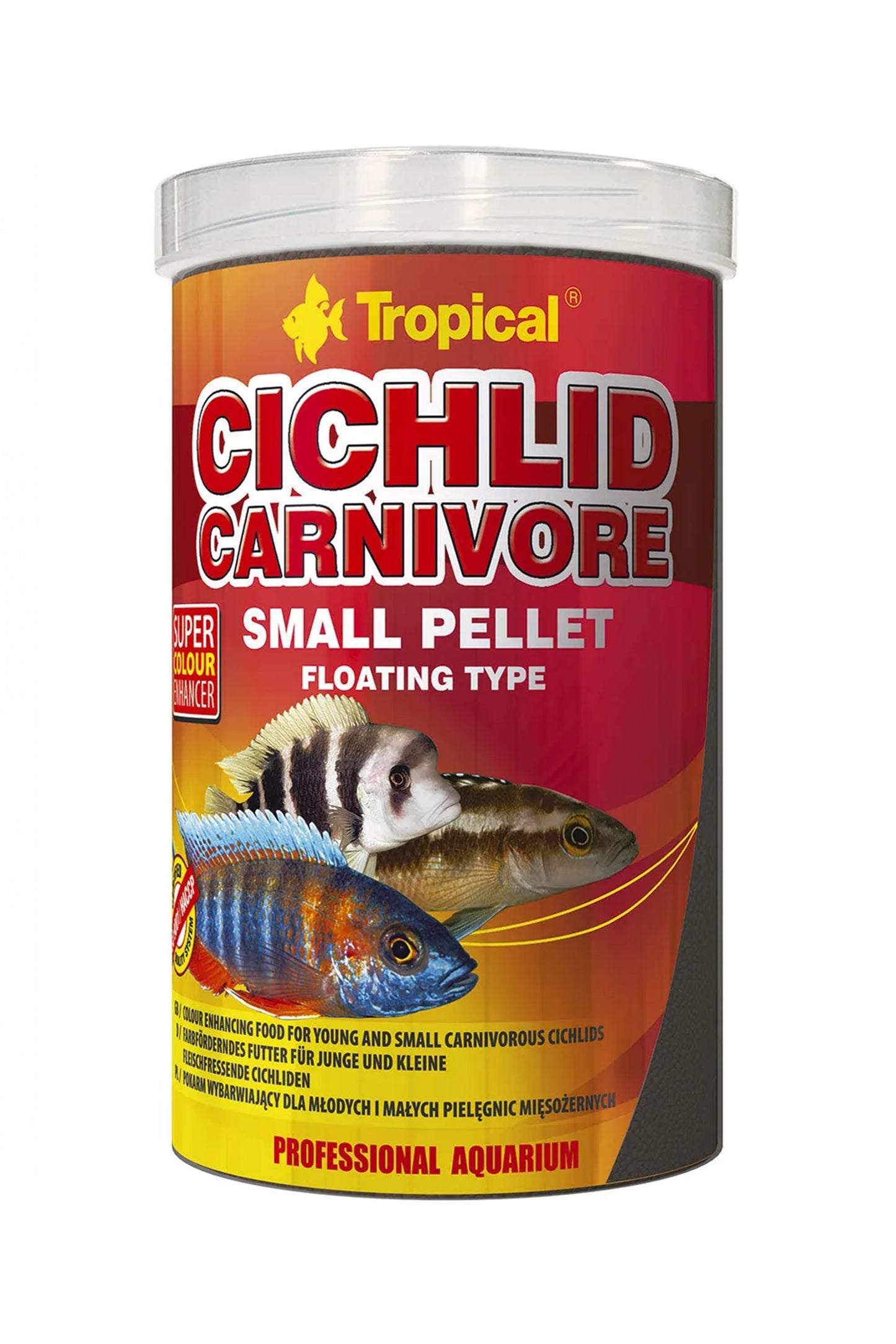 Tropical - Pellets Ciclidos Carnivoros M 1000 ml.