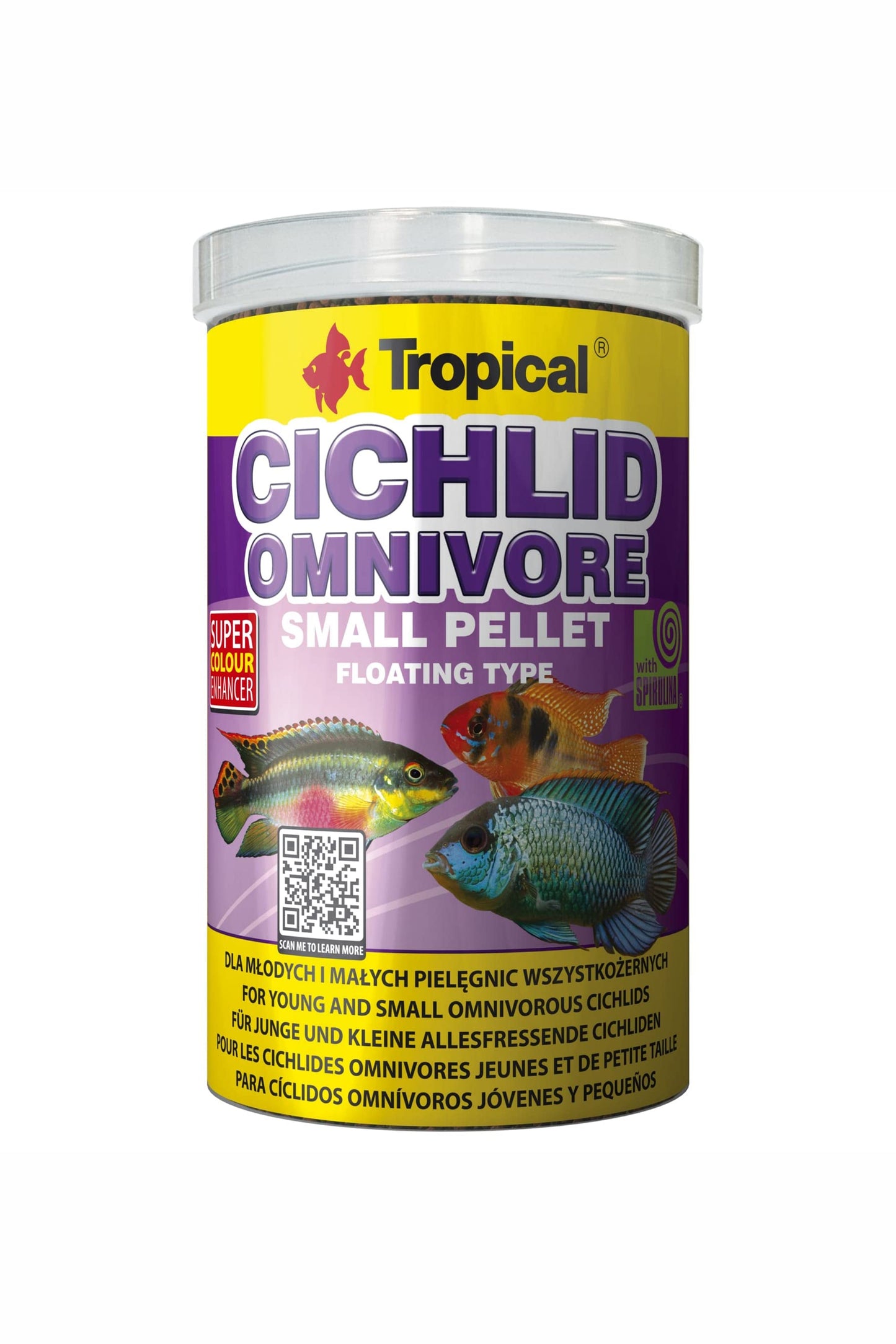 Tropical - Cichlid Omnivoro S Pellet 1000 ml.