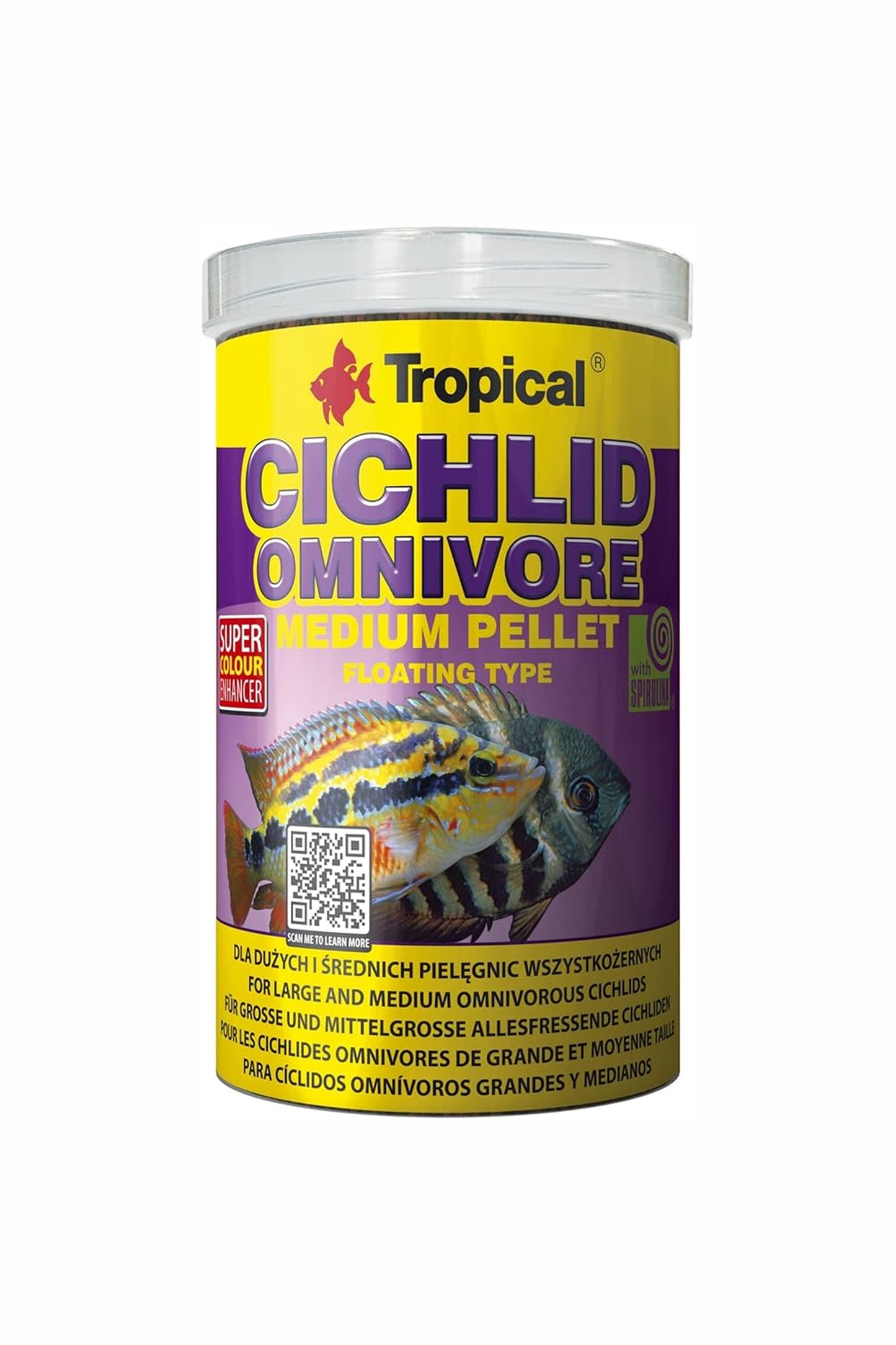 Tropical - Cichlid Omnivoro M Pellet 500 ml.