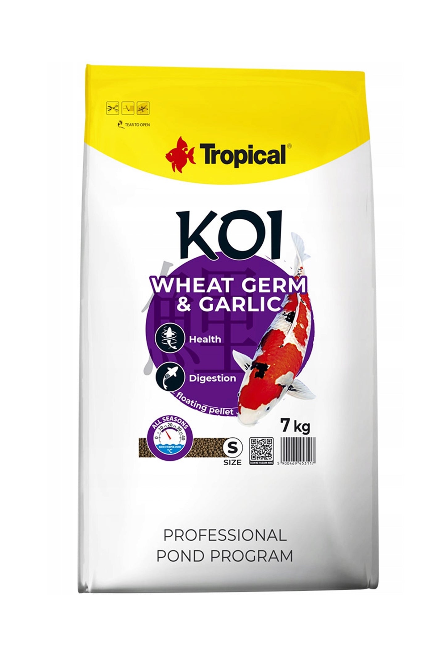 Tropical - Gérmen de Trigo Koi e Pellet de Alho "S" 7kg