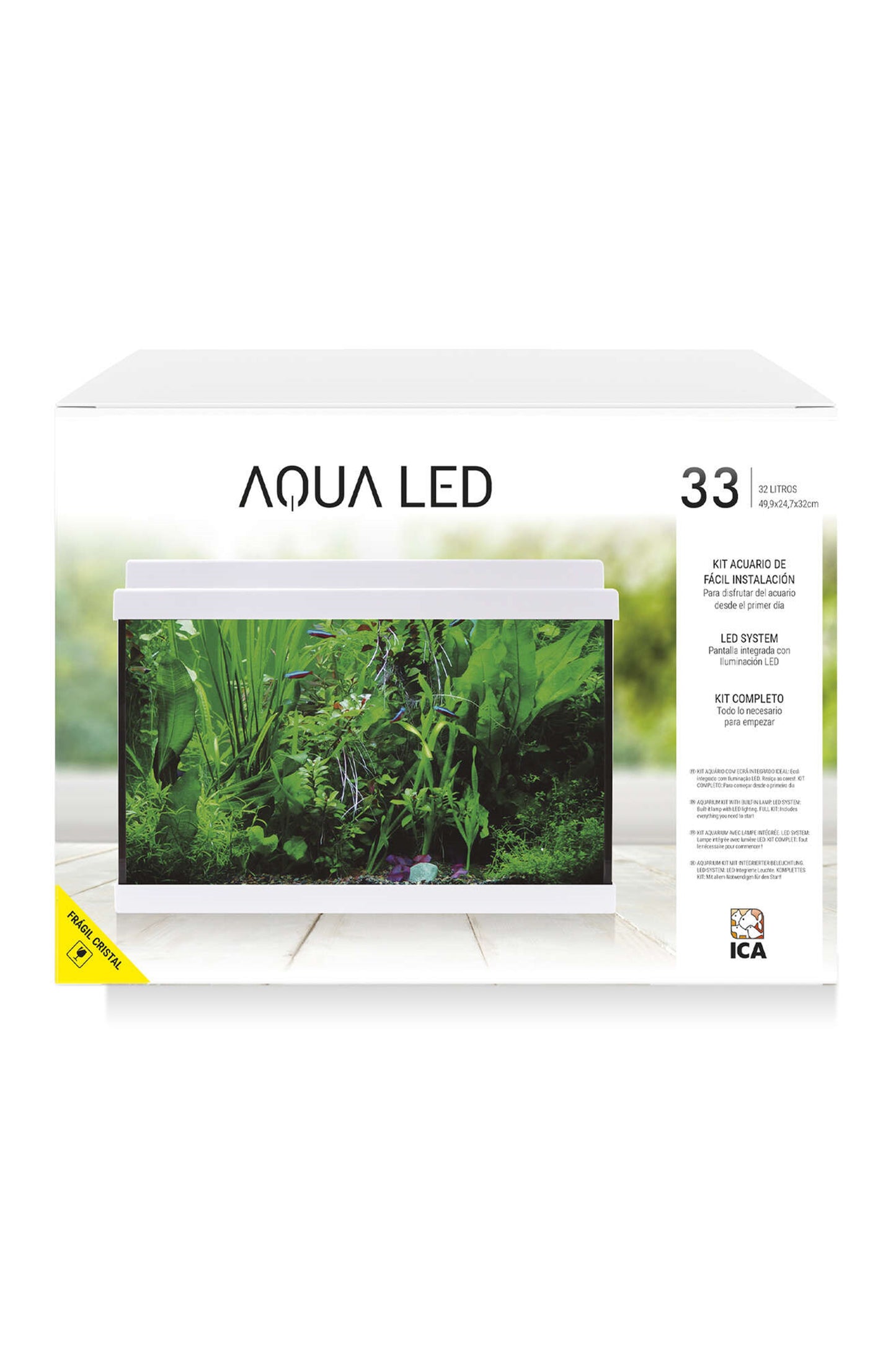 Acuario Kit AquaLED 33 con Filtro Interior (33 litros) Blanco