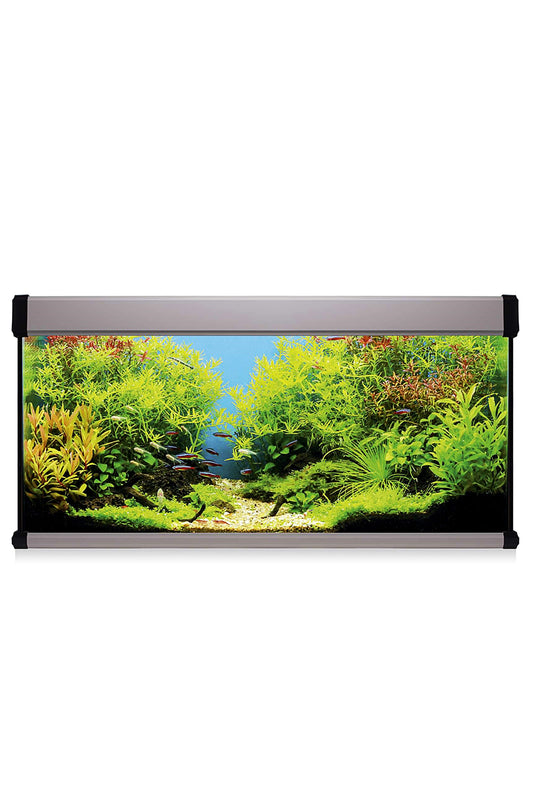 Acuario Kit AquaLux PRO 130 con Filtro Interior (130 litros) Plateado