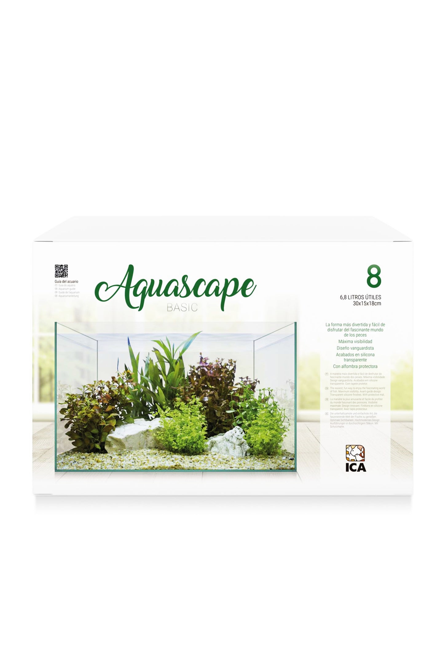 Acuario Kit AquaScape Basic 8 (6,8 litros)