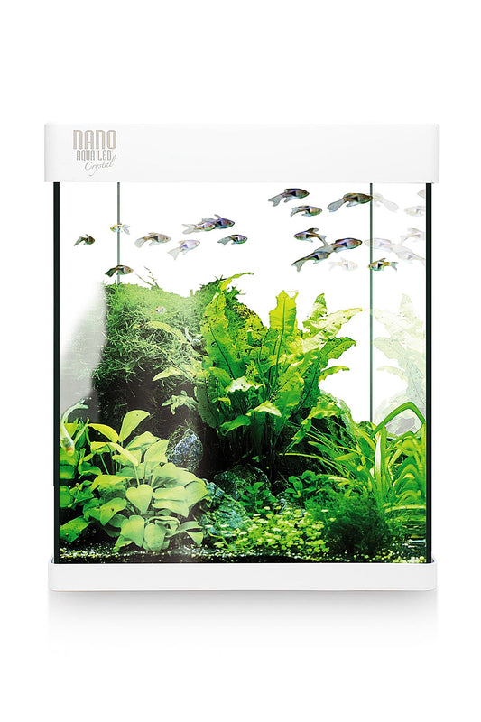 Aquarium-Set Nano AquaLED Crystal 10 (10 Liter) Weiß