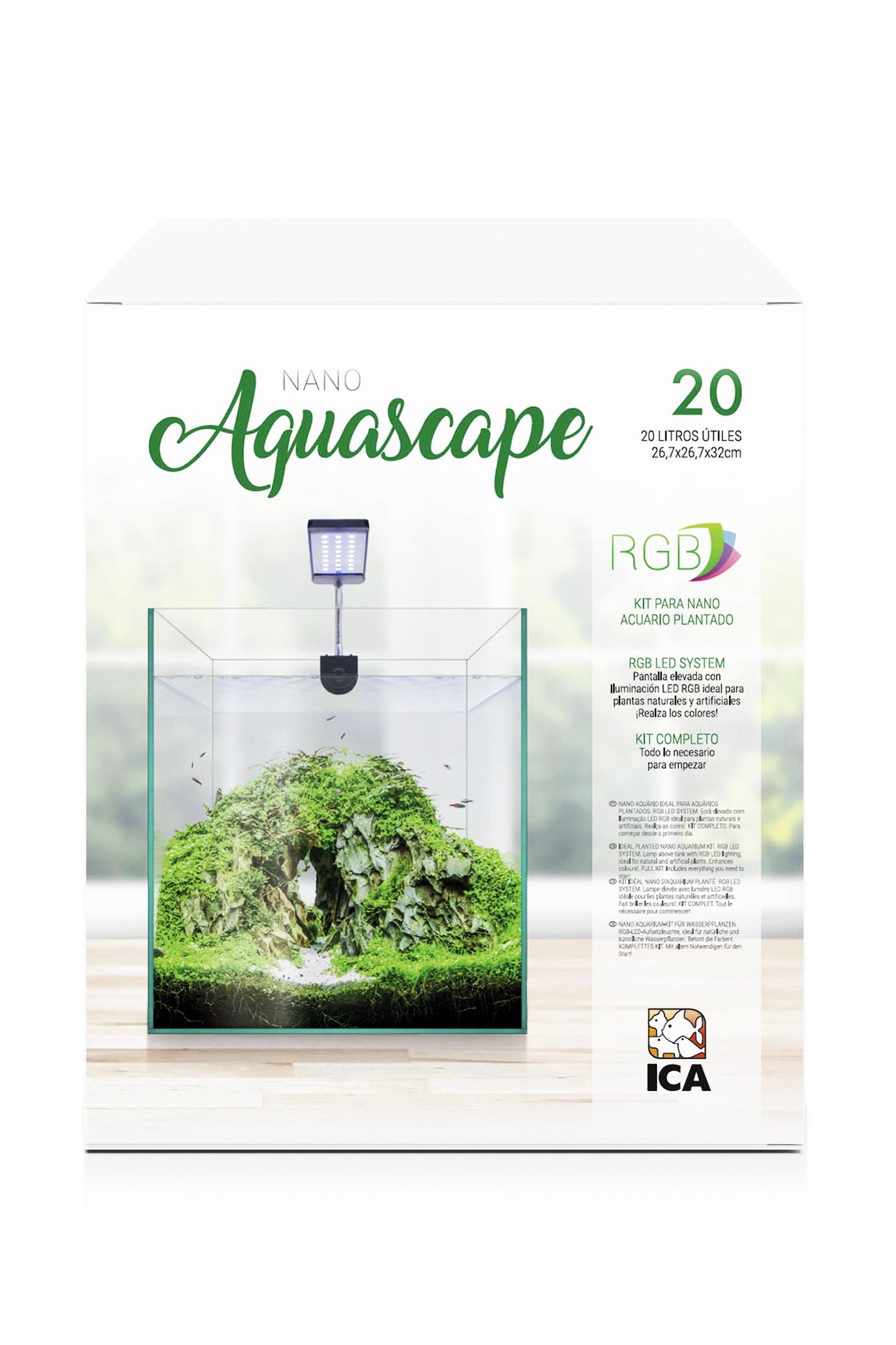 Acuario Kit Nano AquaScape RGB 20 (20 litros)