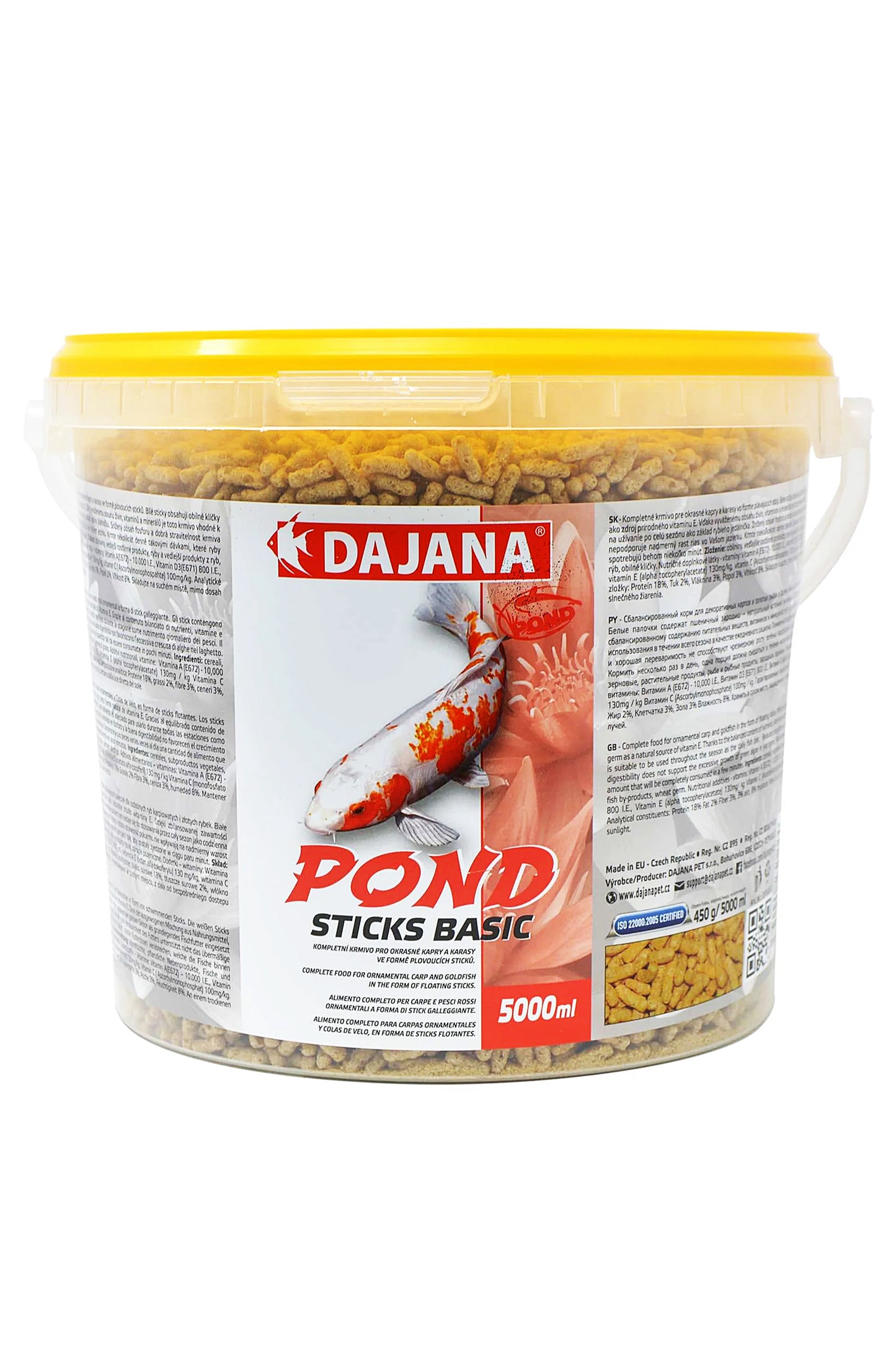 Alimentos para Peces de Estanque Sticks Basic de Dajana (5 litros)