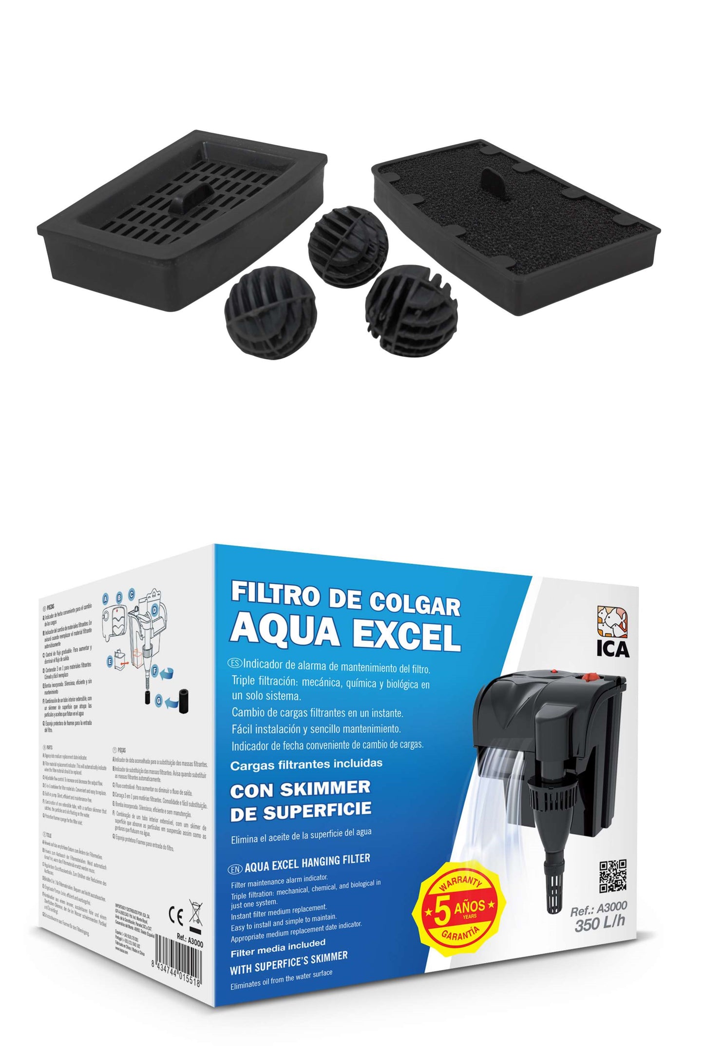 Filtro de Cascada AQUA Excel (300 l/h)