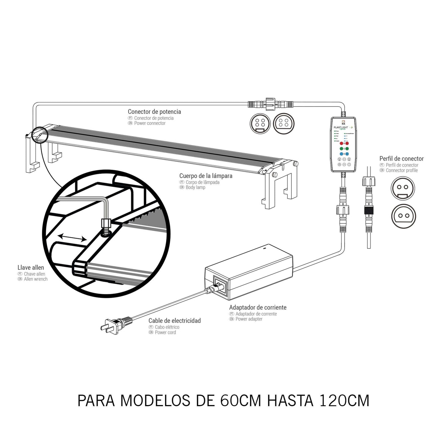 Lámpara Plant Light AquaScape RGB Plus (100 cm)