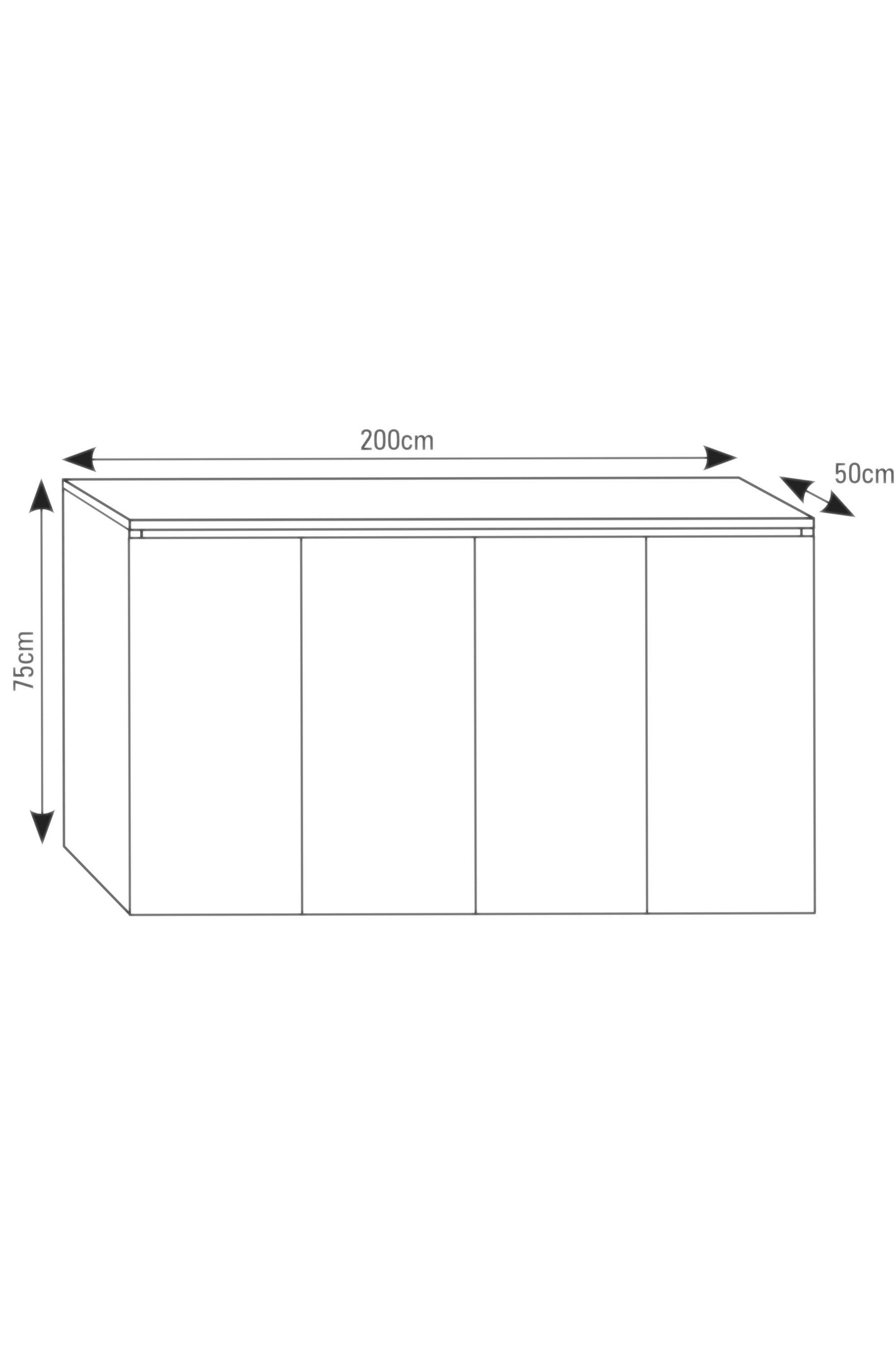 Mesa para Acuarios Aqualux PRO (200 cm) Negro