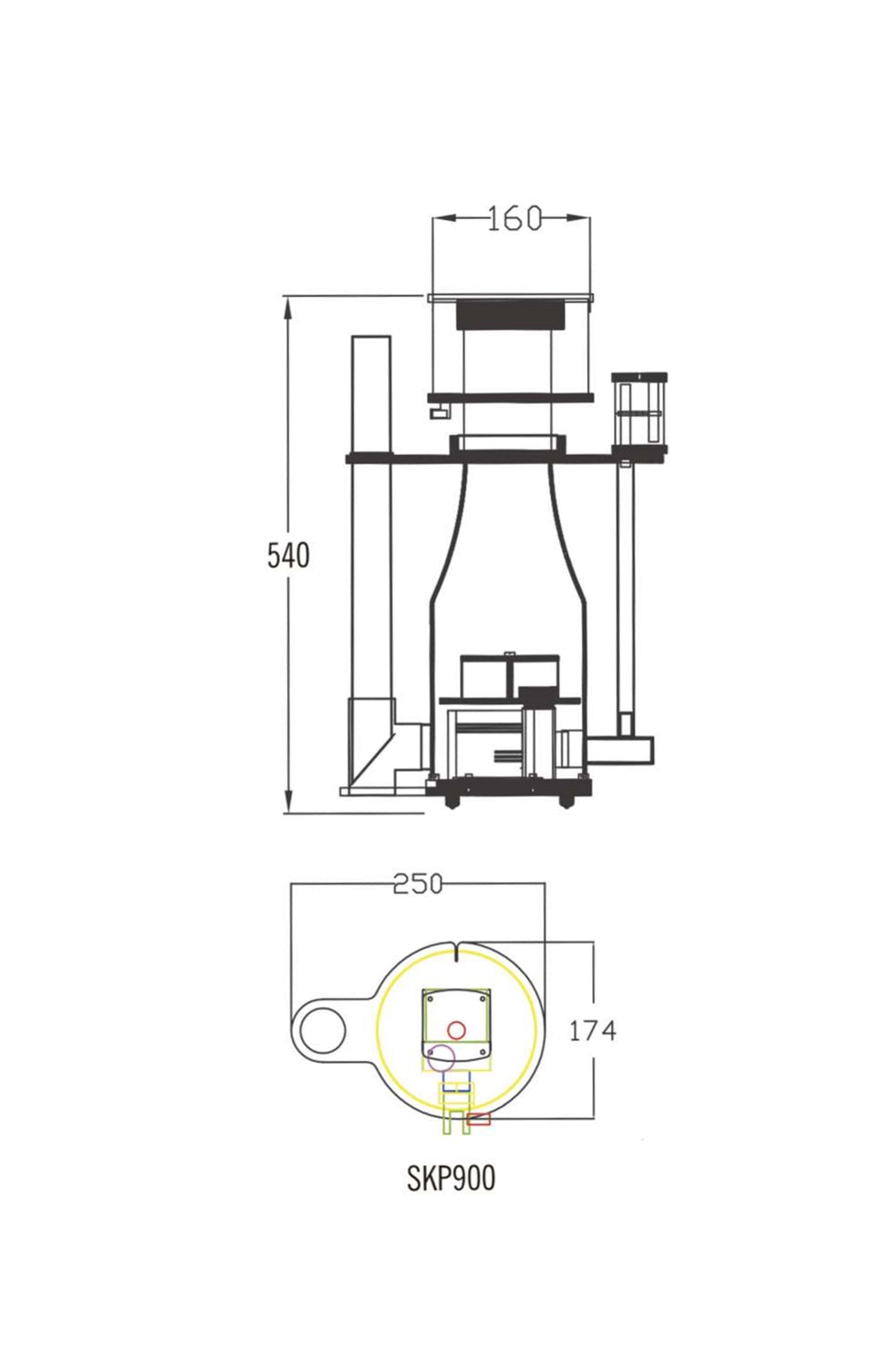 Skimmer AquaOcean PRO (900 litros)