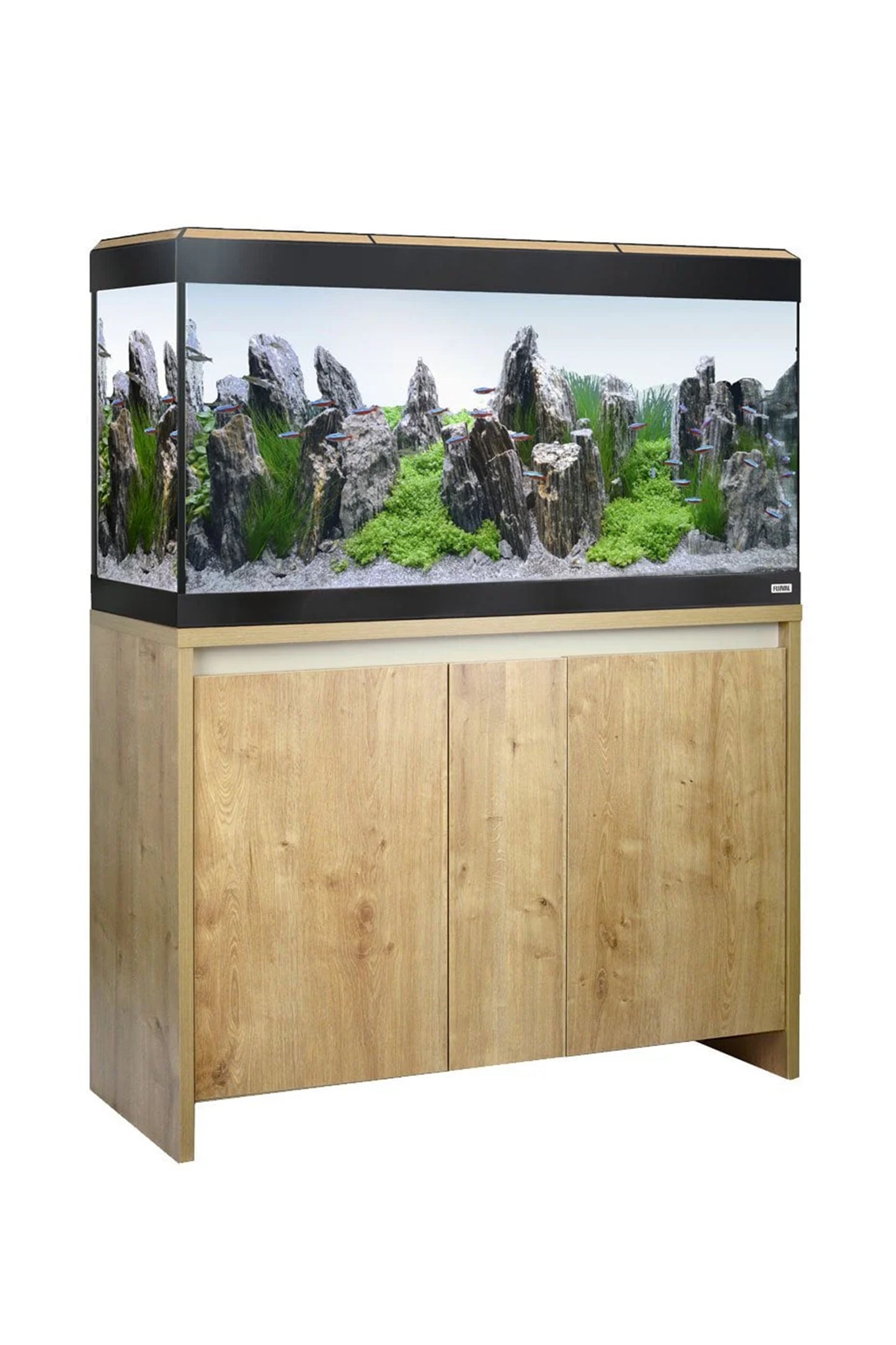 Acuario Roma 200 litros con mueble Roble