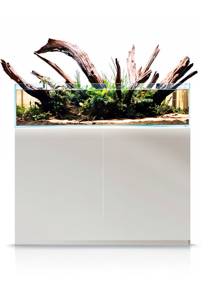 Acuario SET Gran Cubic 122 Experience SHALLOW White de 183 litros