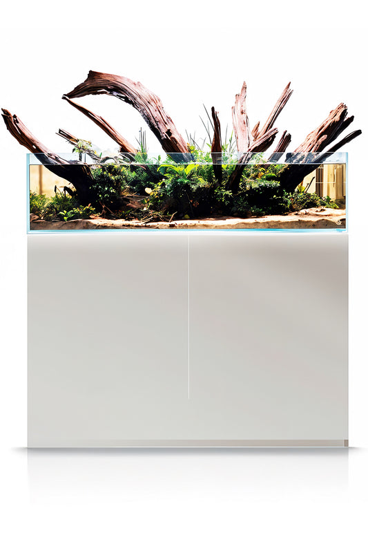 Acuario SET Gran Cubic 122 Experience SHALLOW White de 183 litros