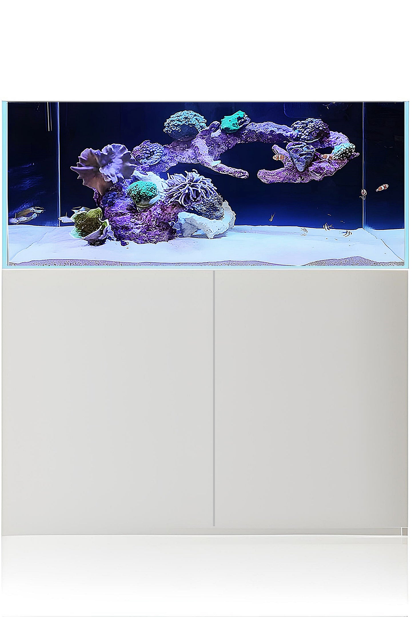 Acuario Gran Cubic SUPER REEF 122 de 366 litros en Blanco