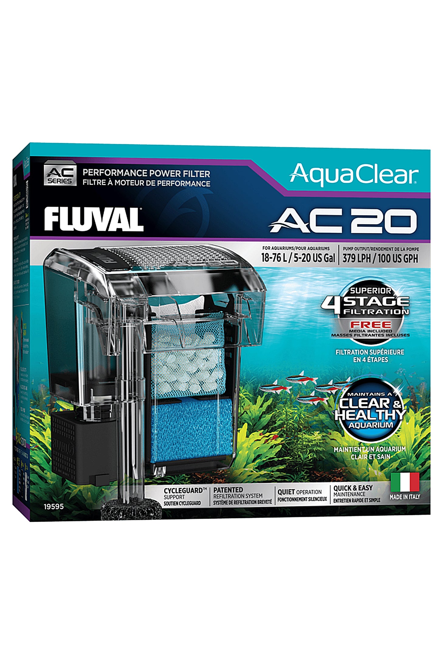 Fluval Aquaclear - Filtro de mochila AC20