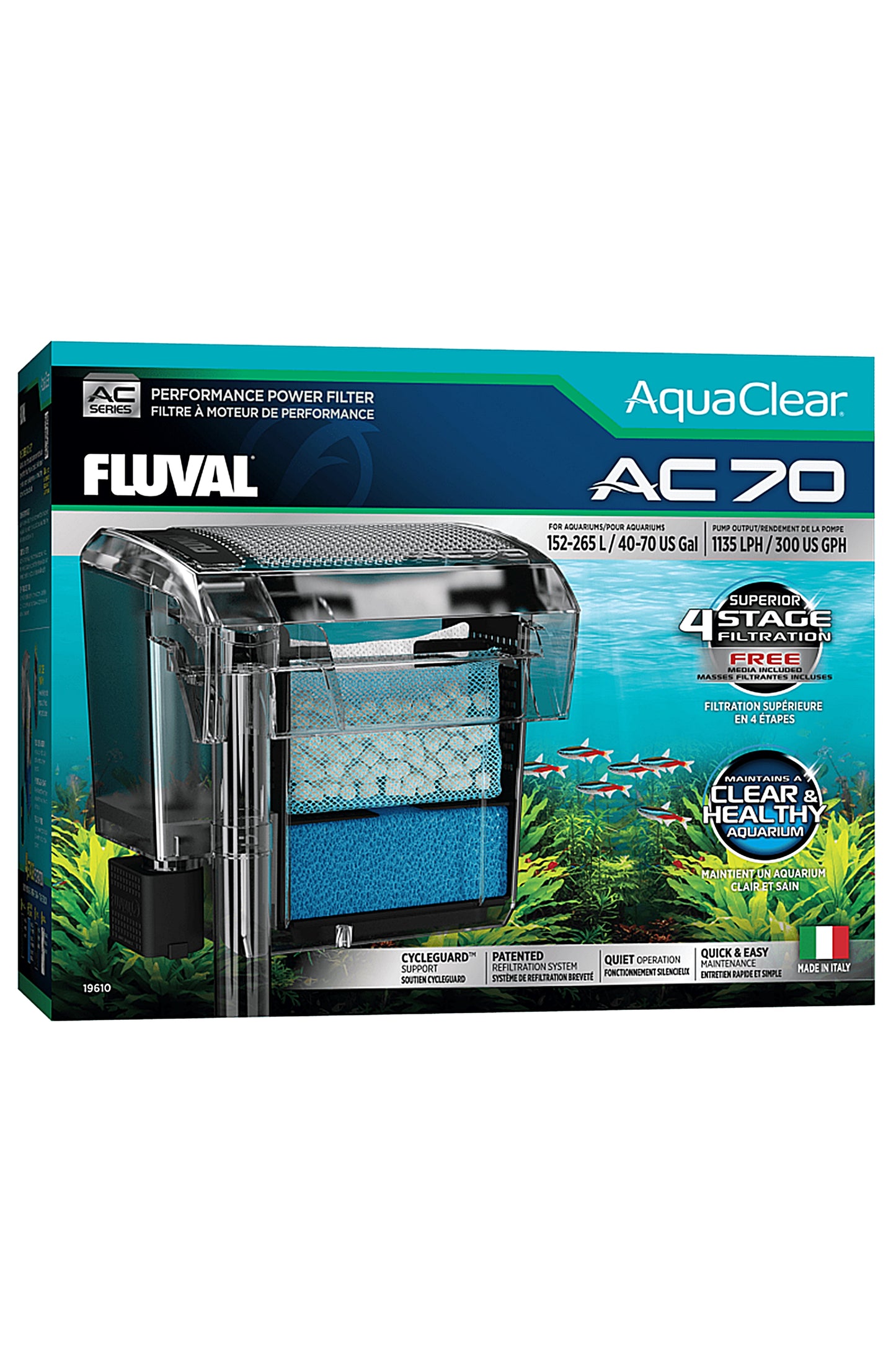 Fluval Aquaclear - Filtro de mochila AC70