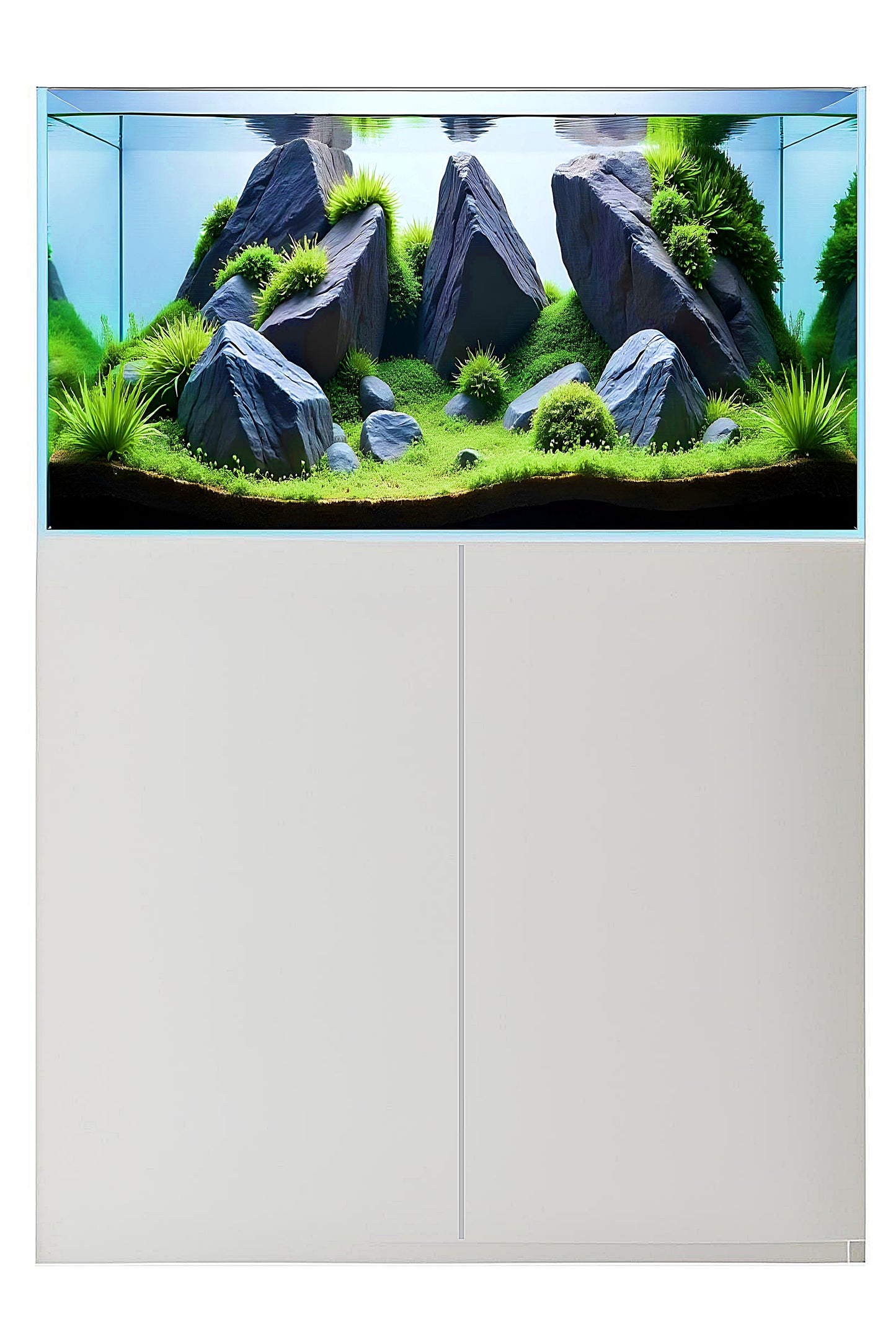 Acuario Gran Cubic SUPER AQUASCAPING 92 de 276 litros en Blanco