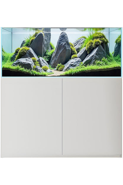 Acuario Gran Cubic SUPER AQUASCAPING 122 de 366 litros en Blanco