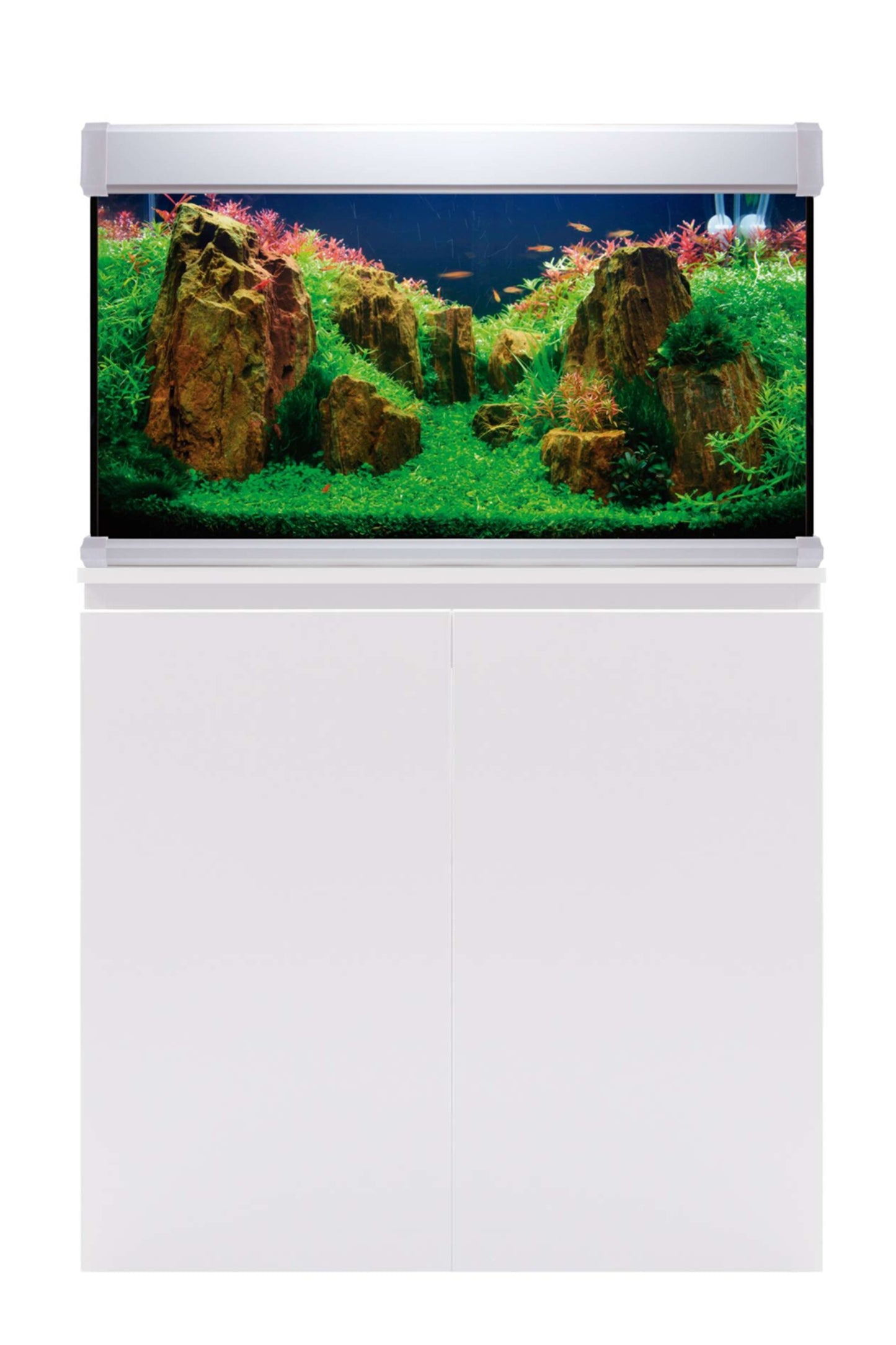 AquaLUX PRO 100 - Acuario de 100 litros con mueble Blanco