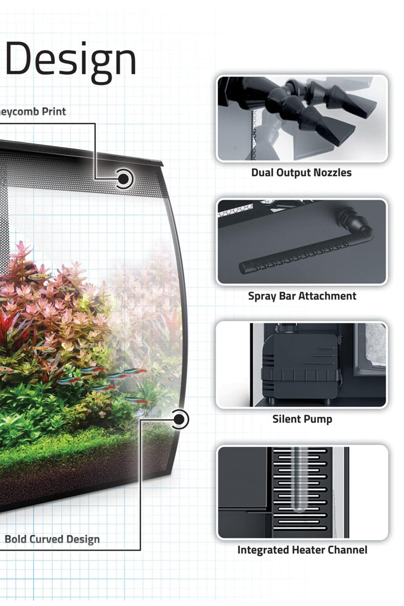 Kit de acuario Fluval Flex 2.0 de 34 litros