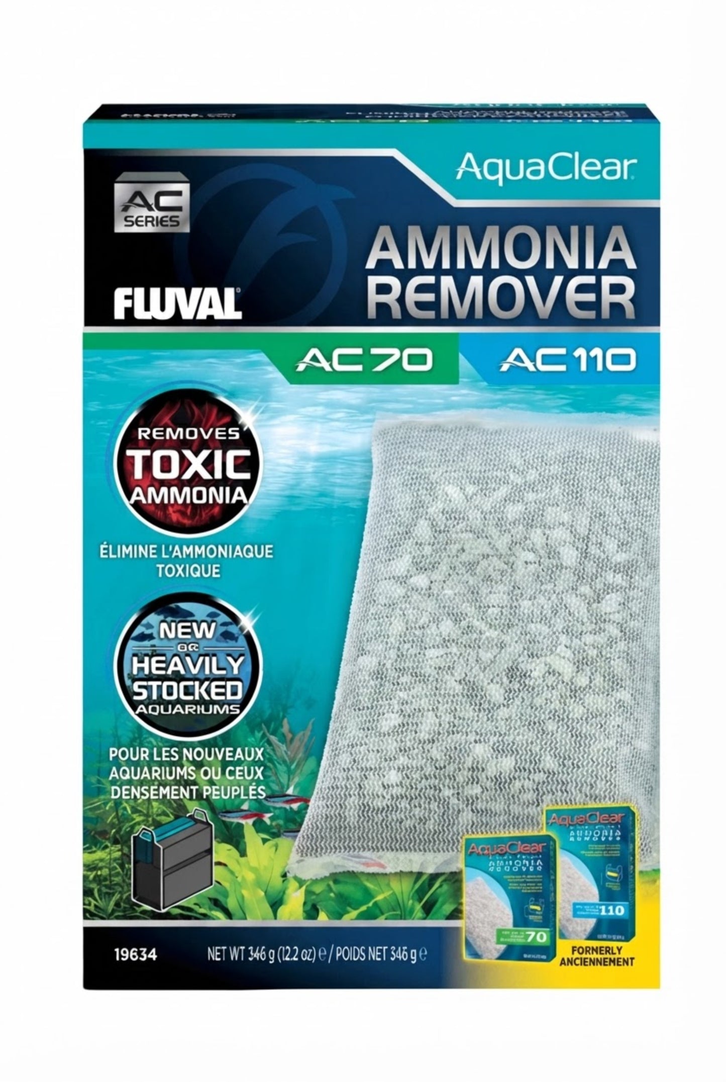 Material filtrante para filtro Fluval AC70/110 Elimina Amoniaco1 ud.