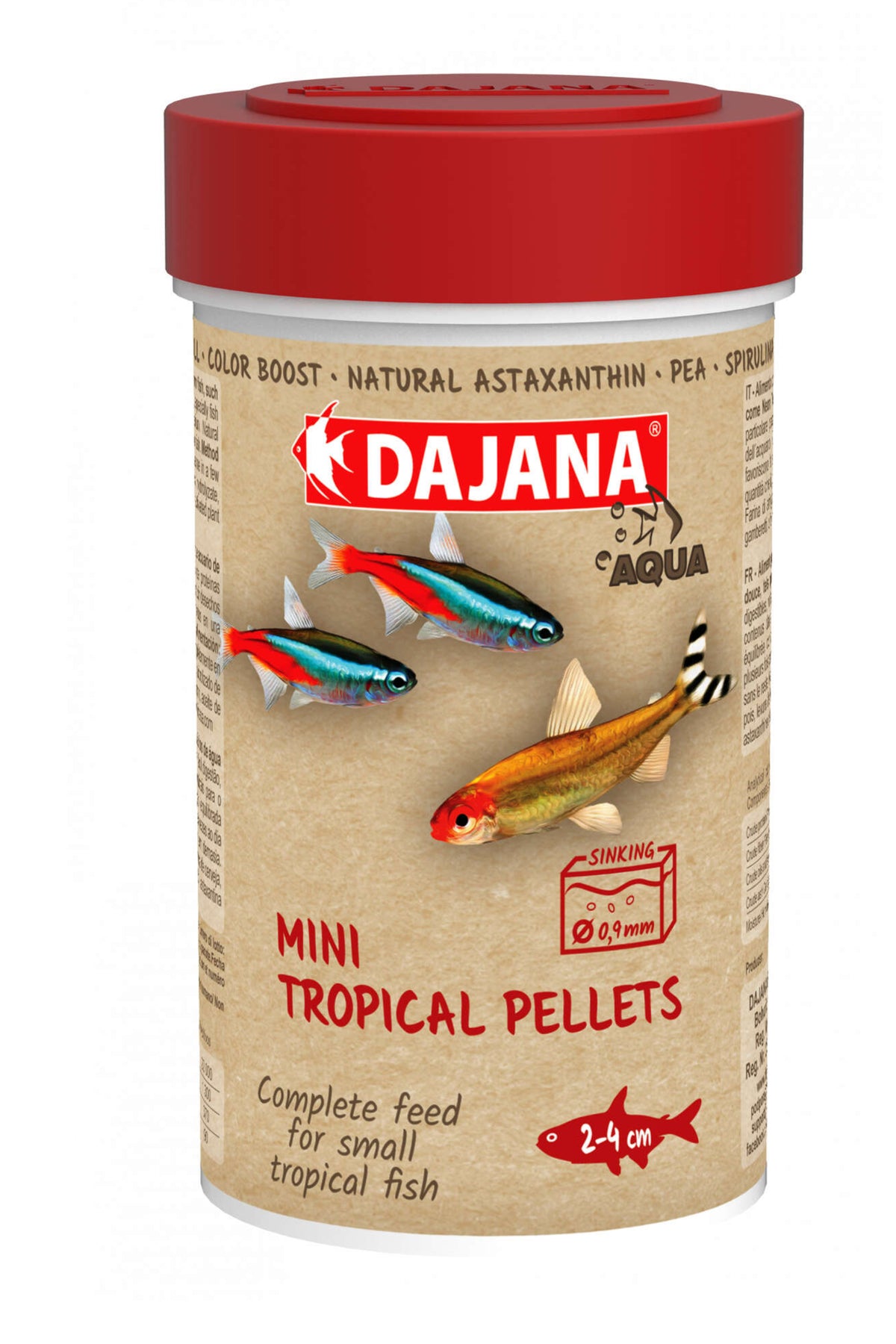 Dajana - Mini pellets de 0,9 mm para peces tropicales de 100 ml